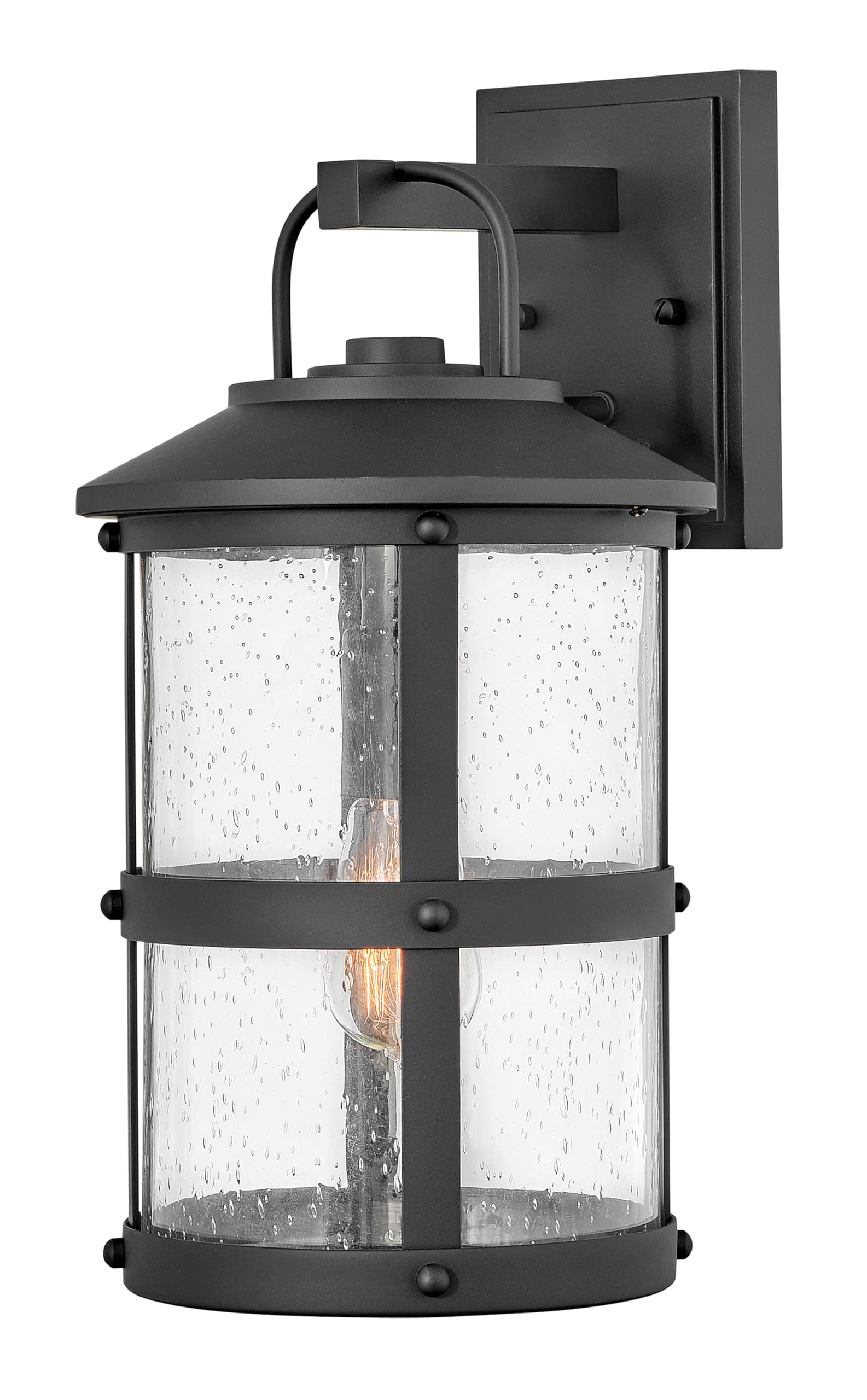 hinkley-lakehouse-one-light-medium-led-outdoor-wall-mount-lantern-black image 1