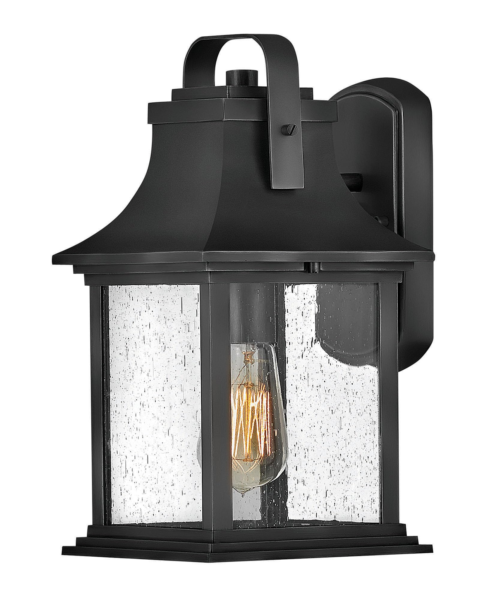 hinkley-grant-one-light-outdoor-wall-mount-burnished-bronze-clear-seedy-glass image 6