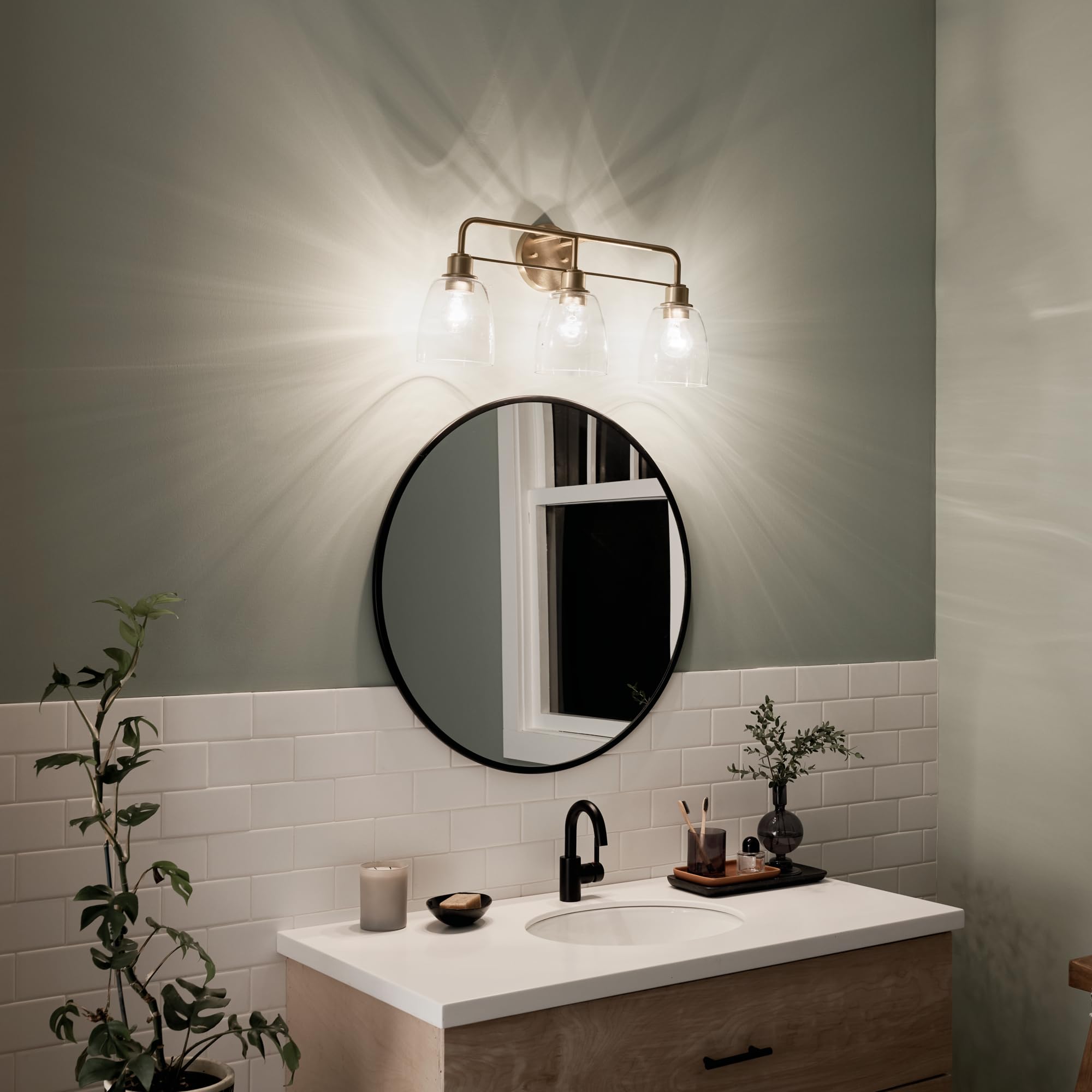 kichler-meller-3-light-industrial-vanity-light-champagne-bronze-with-clear-glass image 7