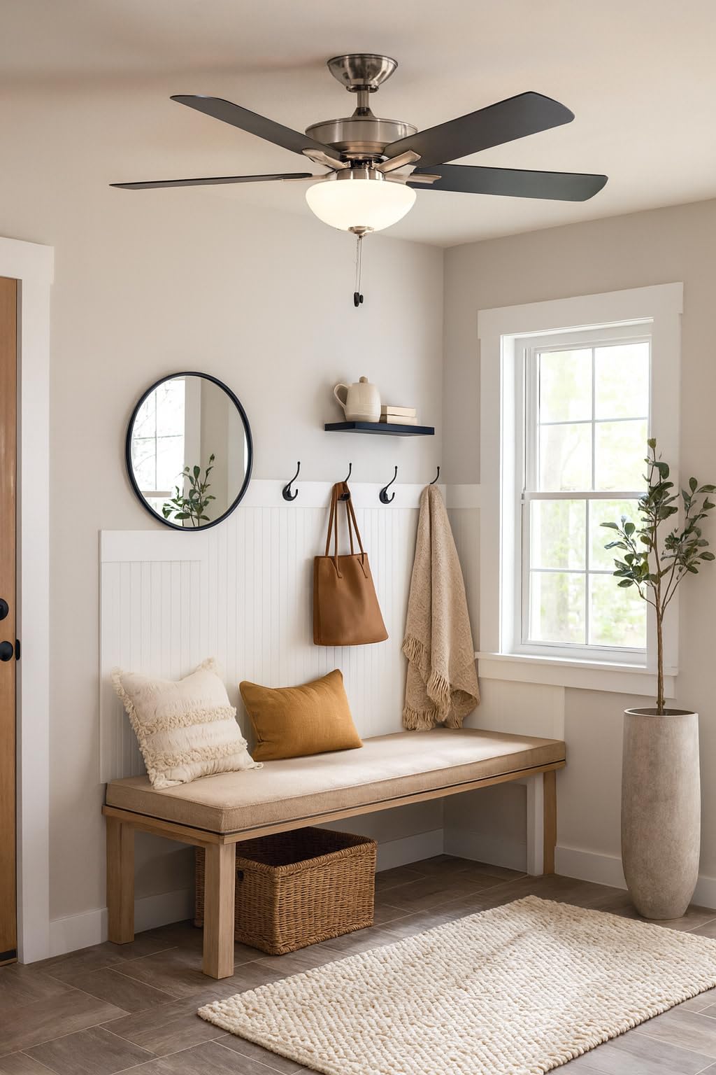 hinkley-metro-52-led-indoor-dual-mount-ceiling-fan-with-light-brushed-nickel-b09 image 3