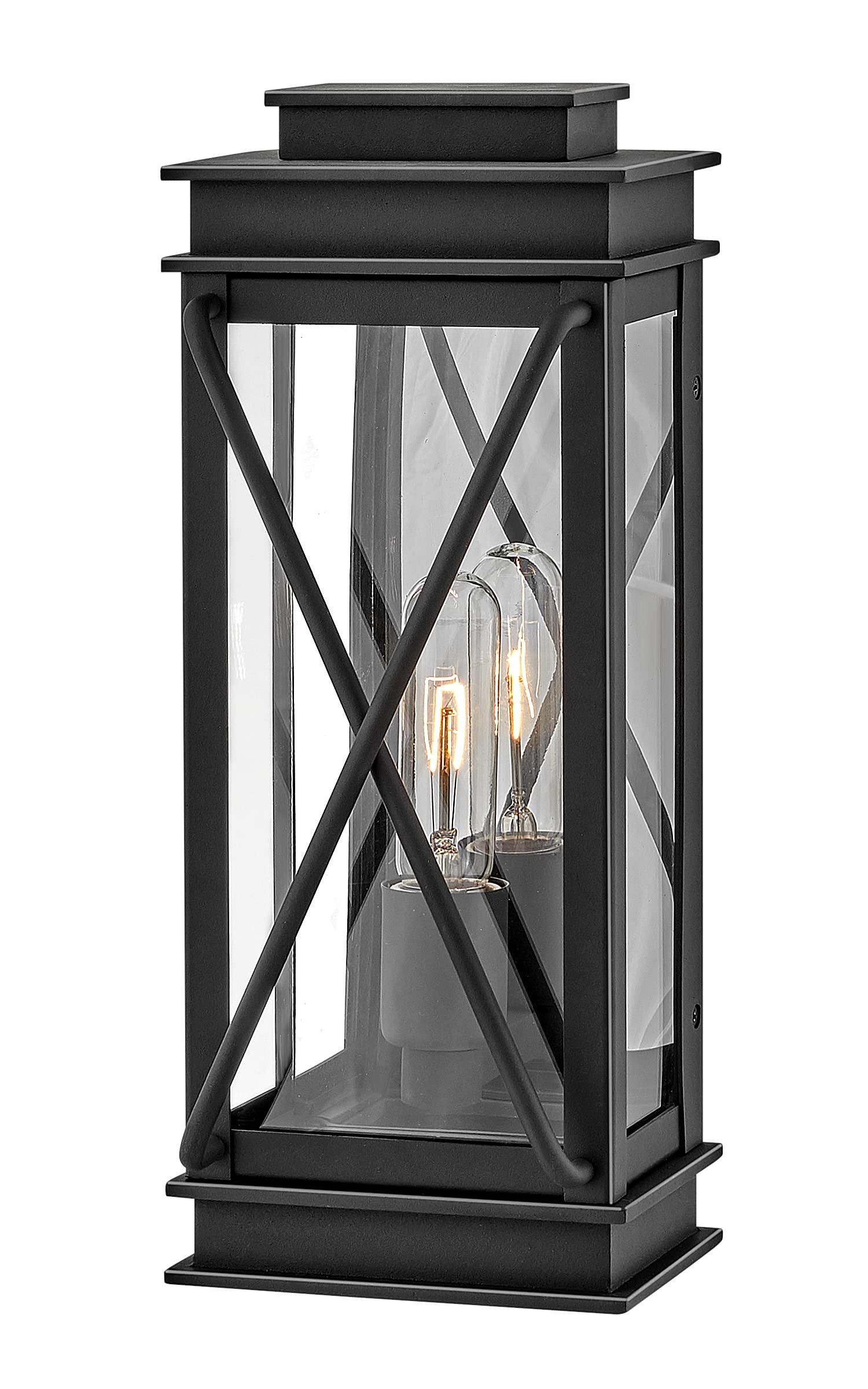 hinkley-montecito-single-light-wall-mount-outdoor-lantern-aluminum-clear-glass-h image 1