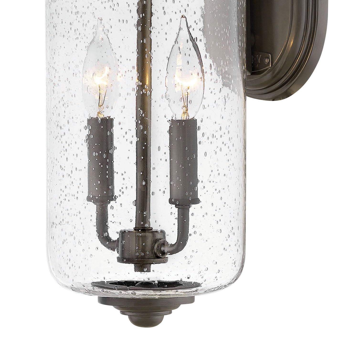 hinkley-willoughby-two-light-outdoor-medium-wall-lantern-oil-rubbed-bronze-clear image 4