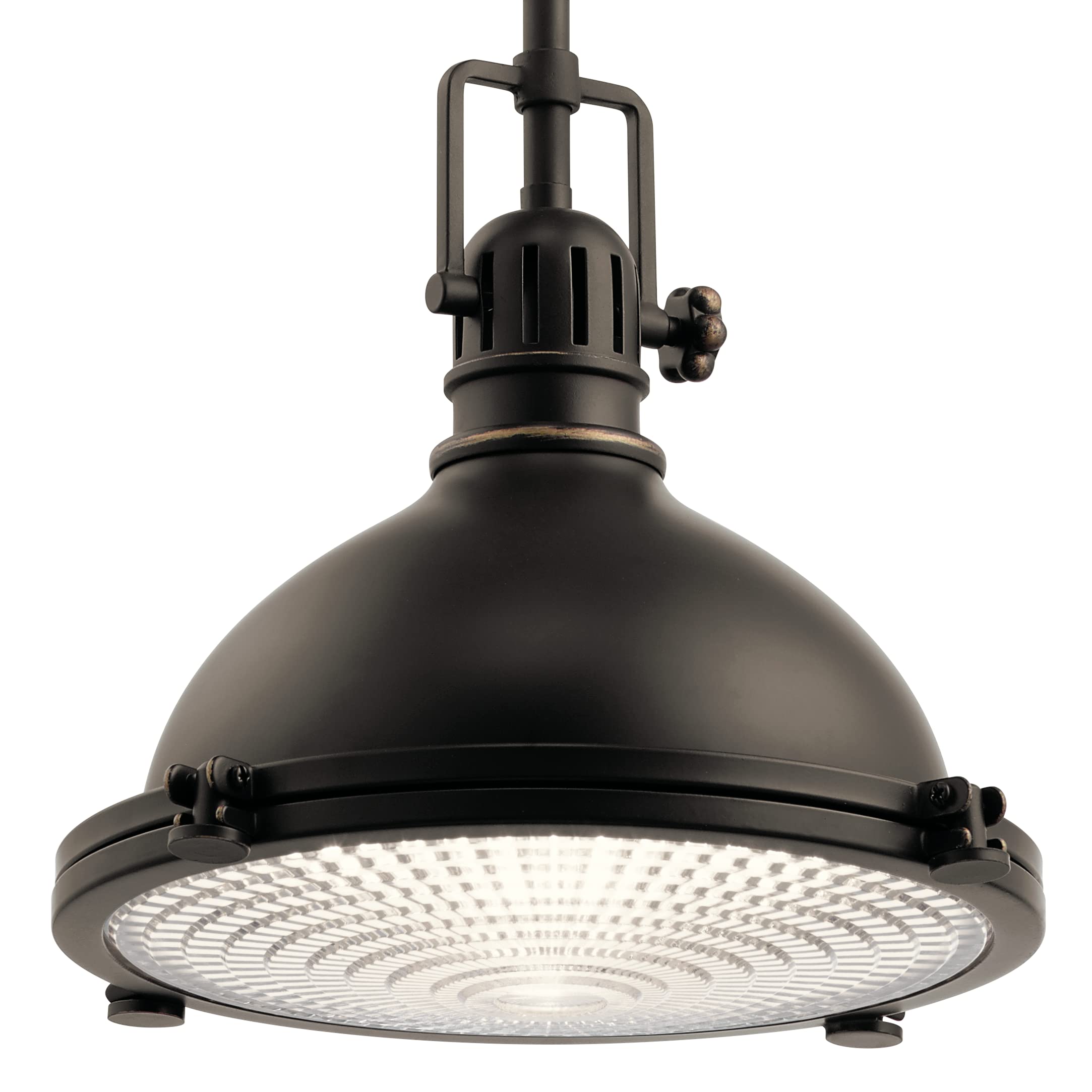 kichler-hatteras-bay-pendant-light-in-olde-bronze-with-clear-fresnel-lens-model- image 3