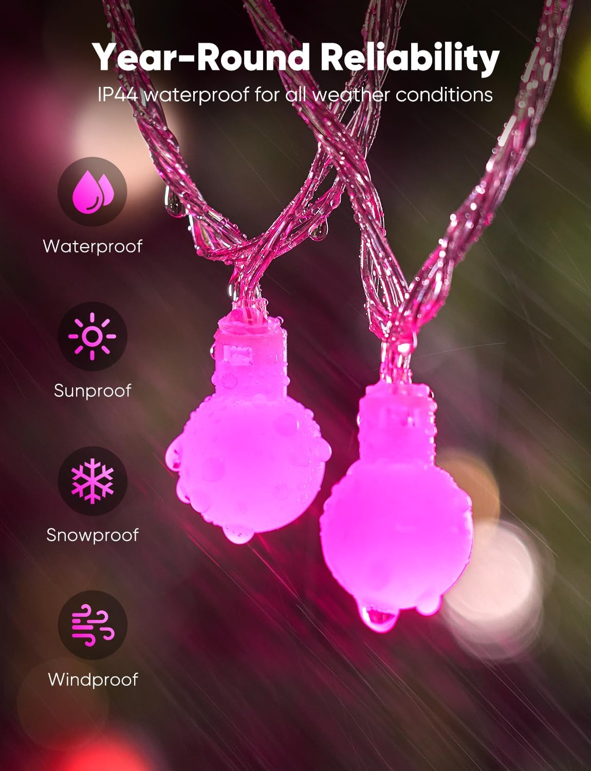 brightown-33ft-plug-in-mini-globe-fairy-string-lights-100-pink-led-8-modes-timer image 5