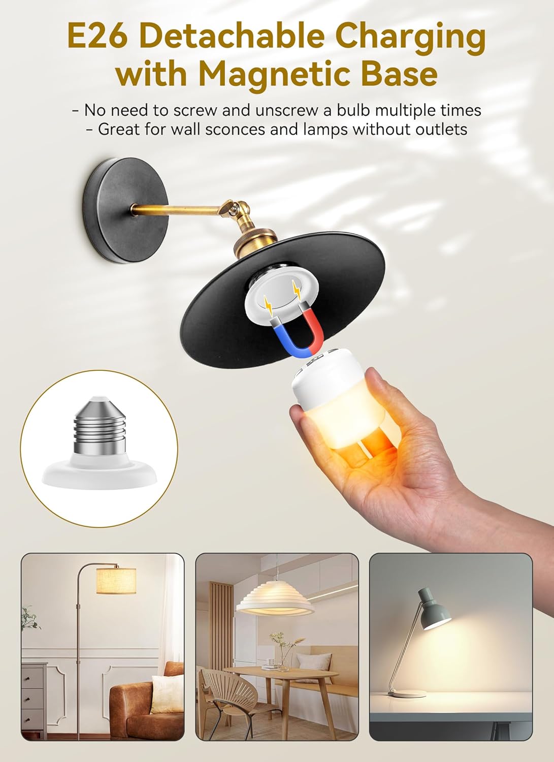 brightown-2-pack-e26-rechargeable-2300mah-light-bulbs-with-remote-timer-12-color image 2