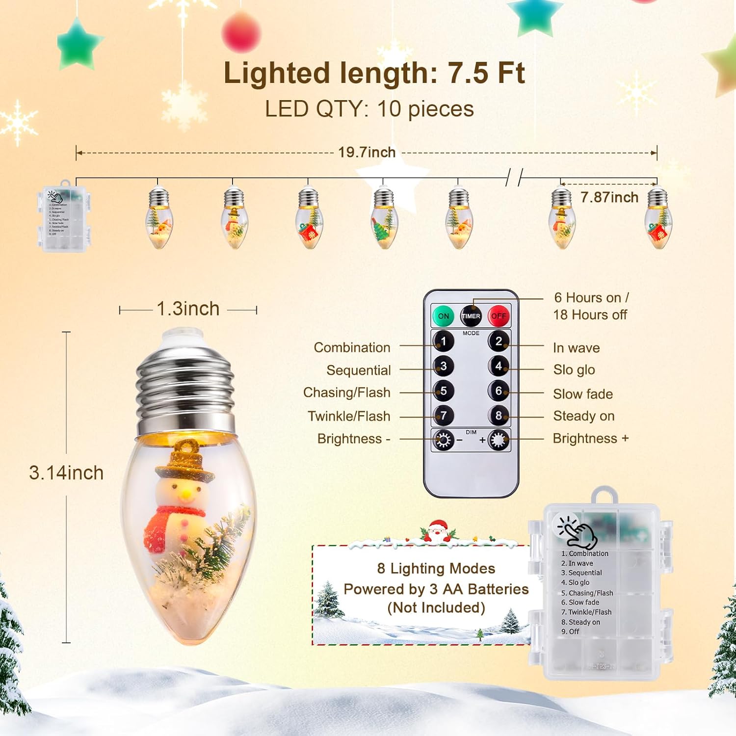 brightown-7-5ft-battery-operated-10-c9-christmas-snow-globe-string-lights-with-t image 5