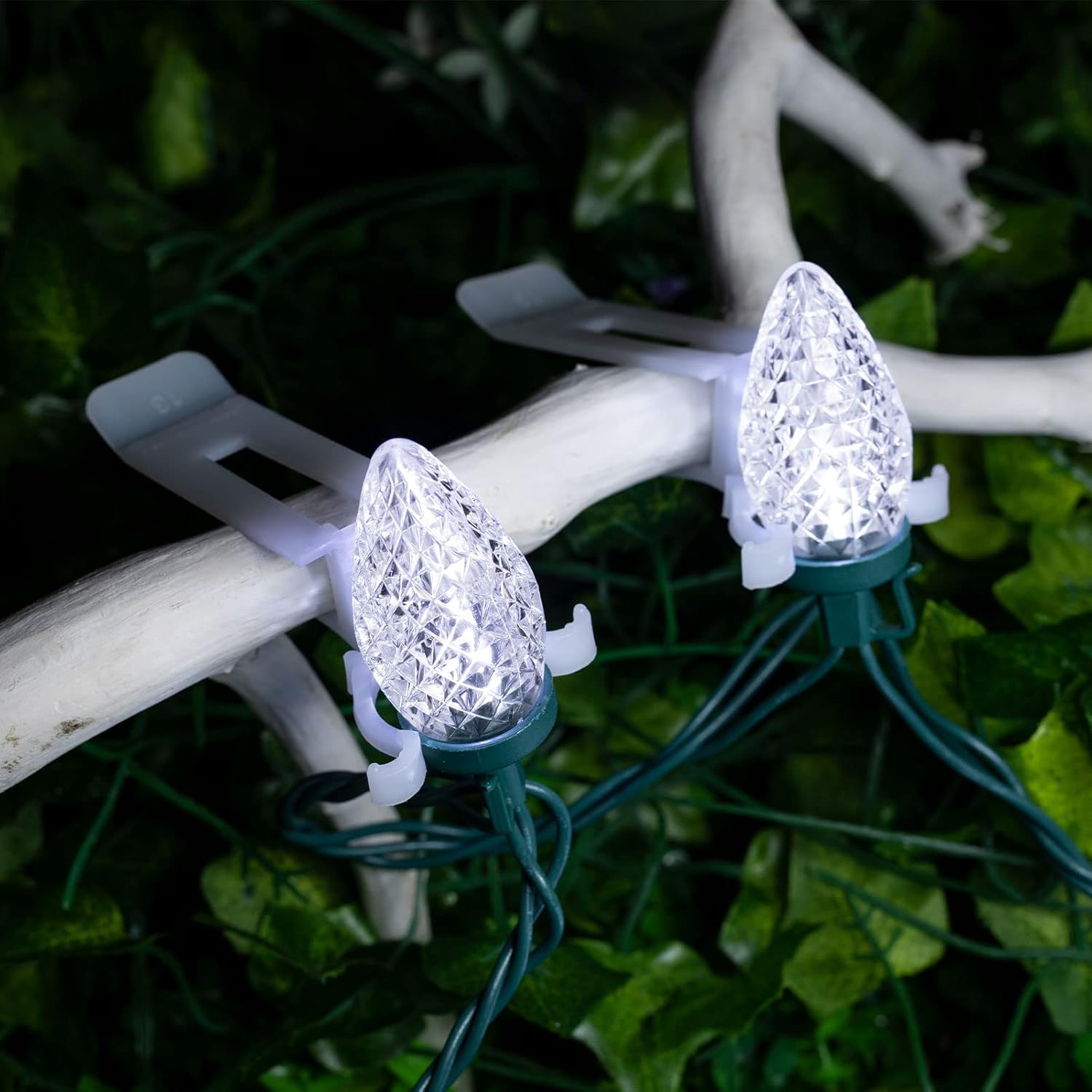 brightown-68ft-100-led-c9-christmas-string-lights-with-quick-clips-pure-white-pl image 5
