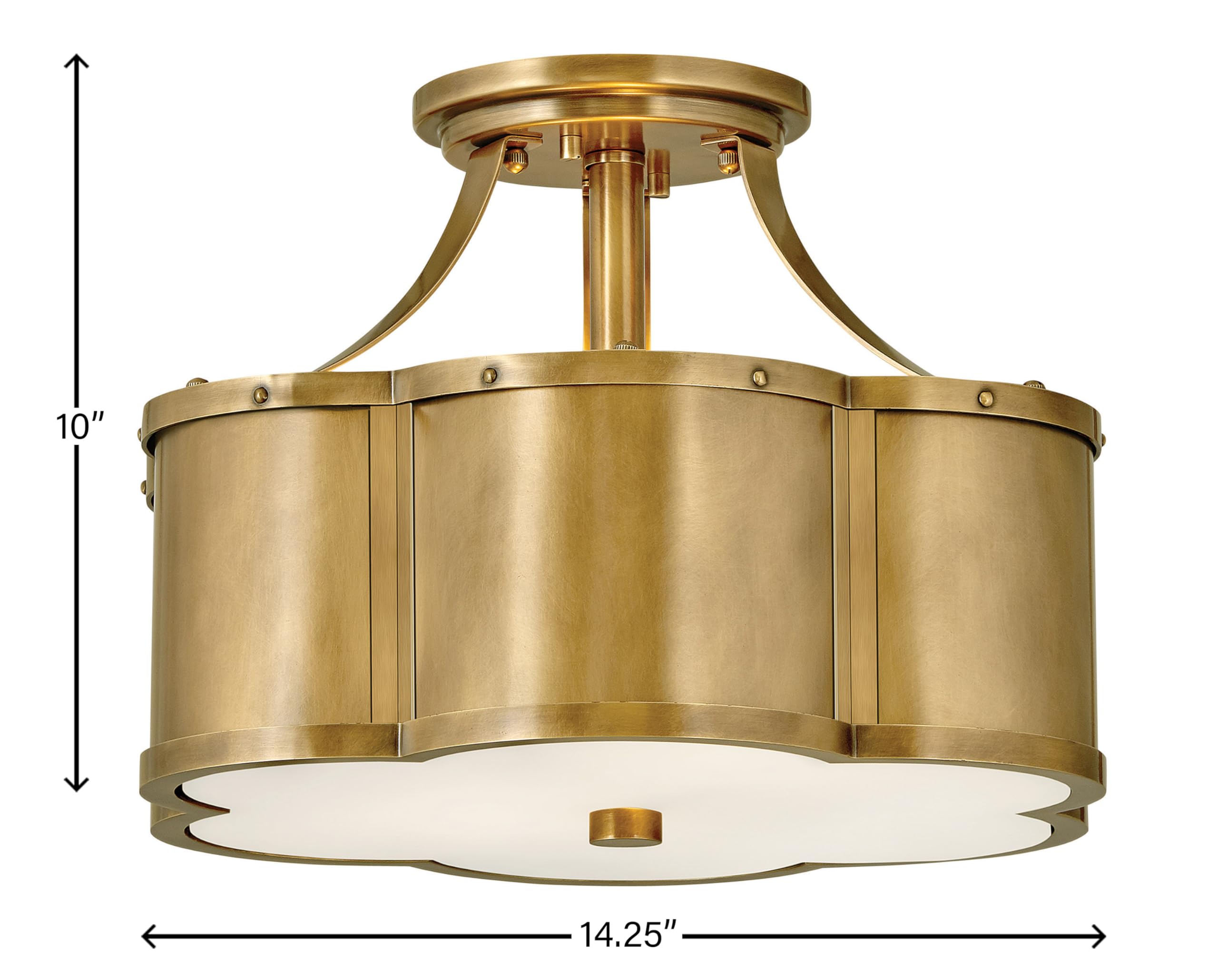 hinkley-chance-two-light-semi-flush-mount-heritage-brass-traditional-drum-style image 2