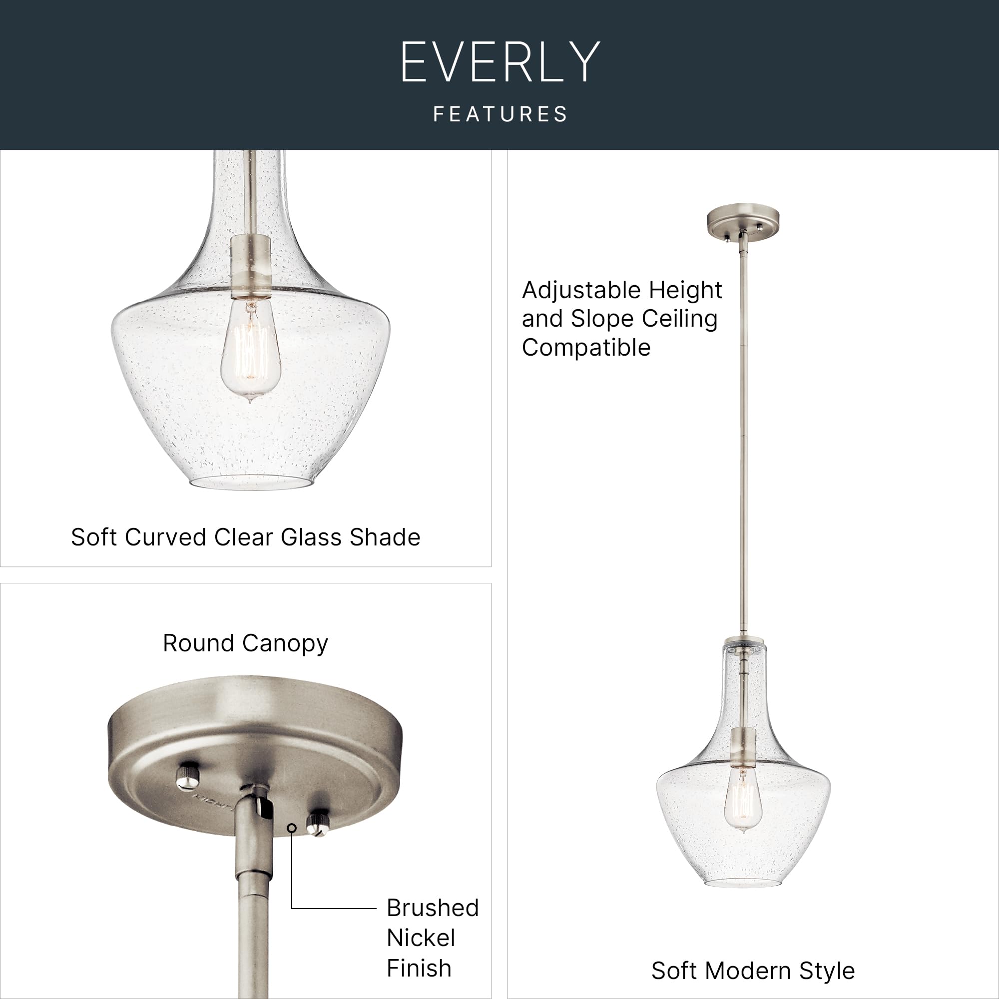 kichler-everly-bell-pendant-light-seeded-glass-brushed-nickel-model-42141nics image 3