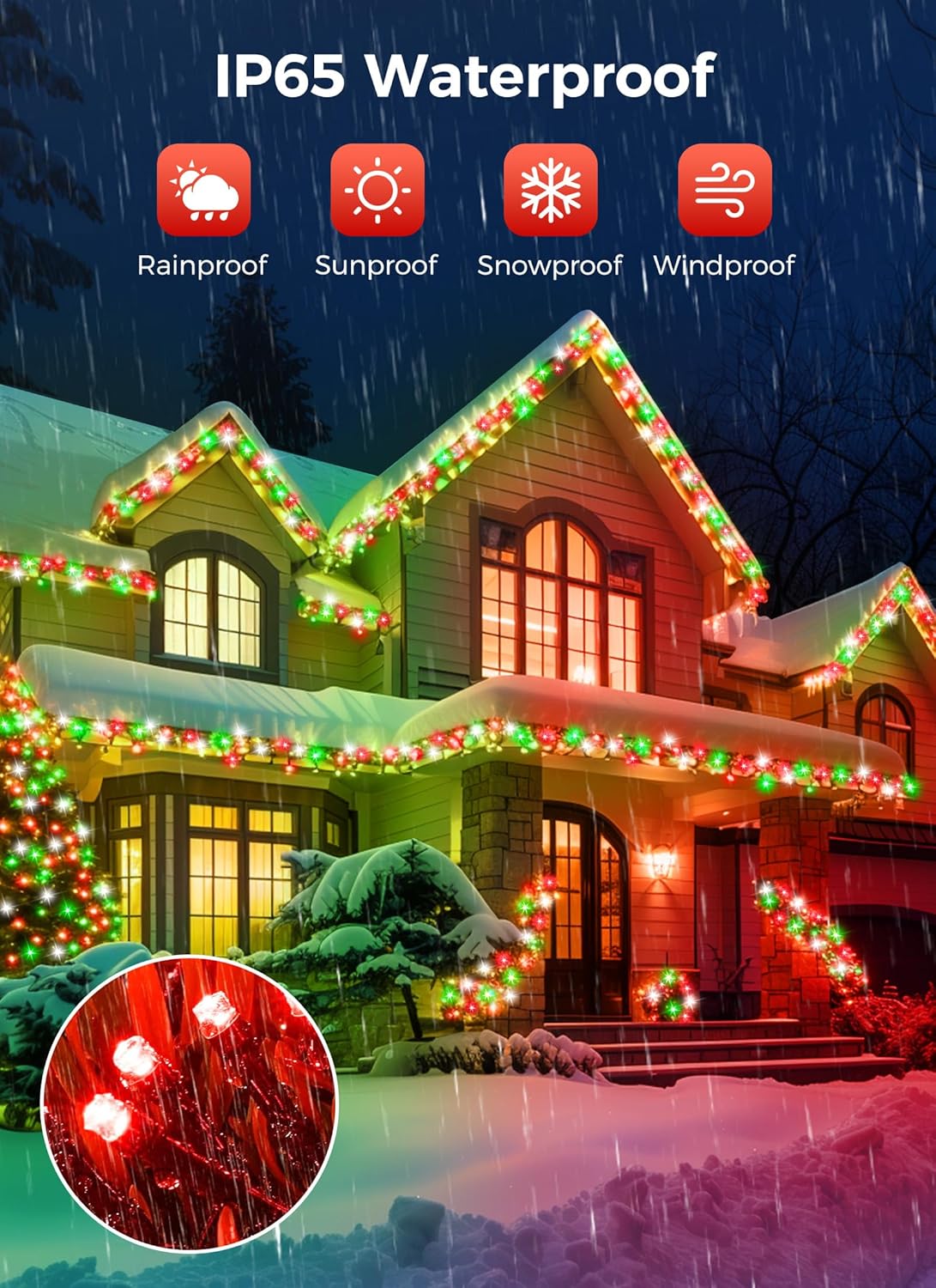 brightown-80ft-200-led-solar-string-lights-with-8-modes-for-christmas-decoration image 4