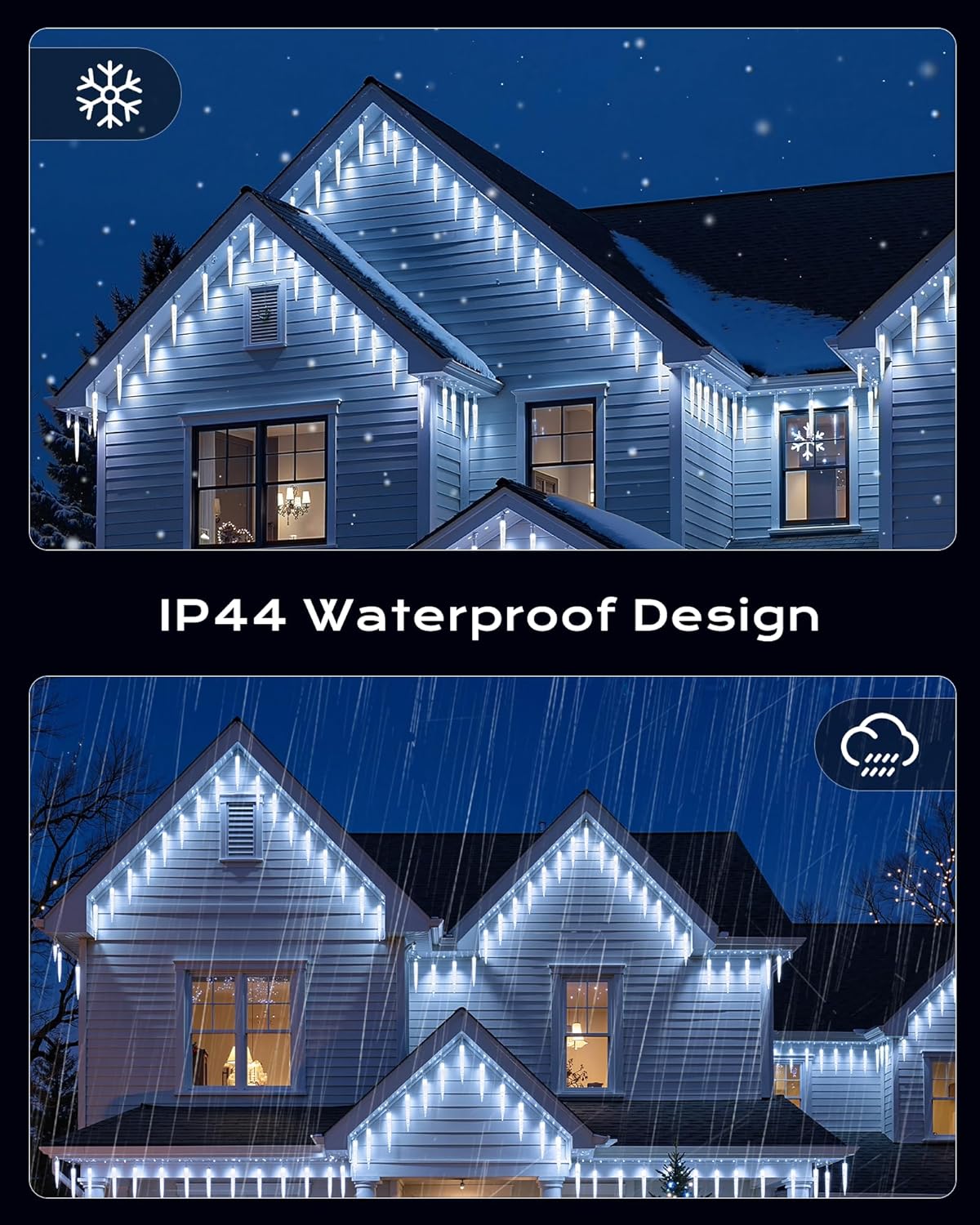 brightown-20ft-20-tubes-100-led-cool-white-christmas-icicle-lights-with-remote image 4