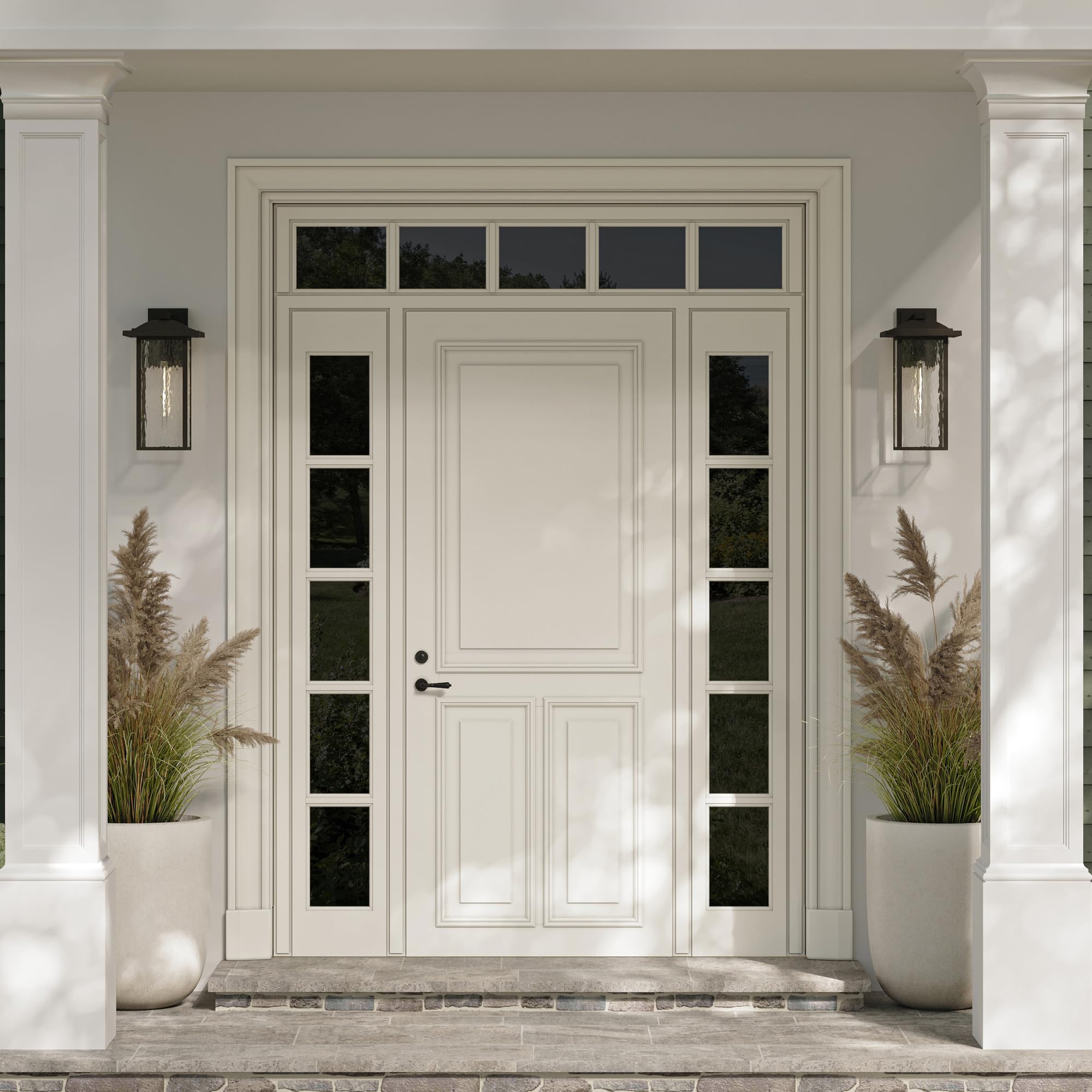 kichler-capanna-outdoor-wall-light-textured-black-water-glass-10-75-x-20-49928bk image 7