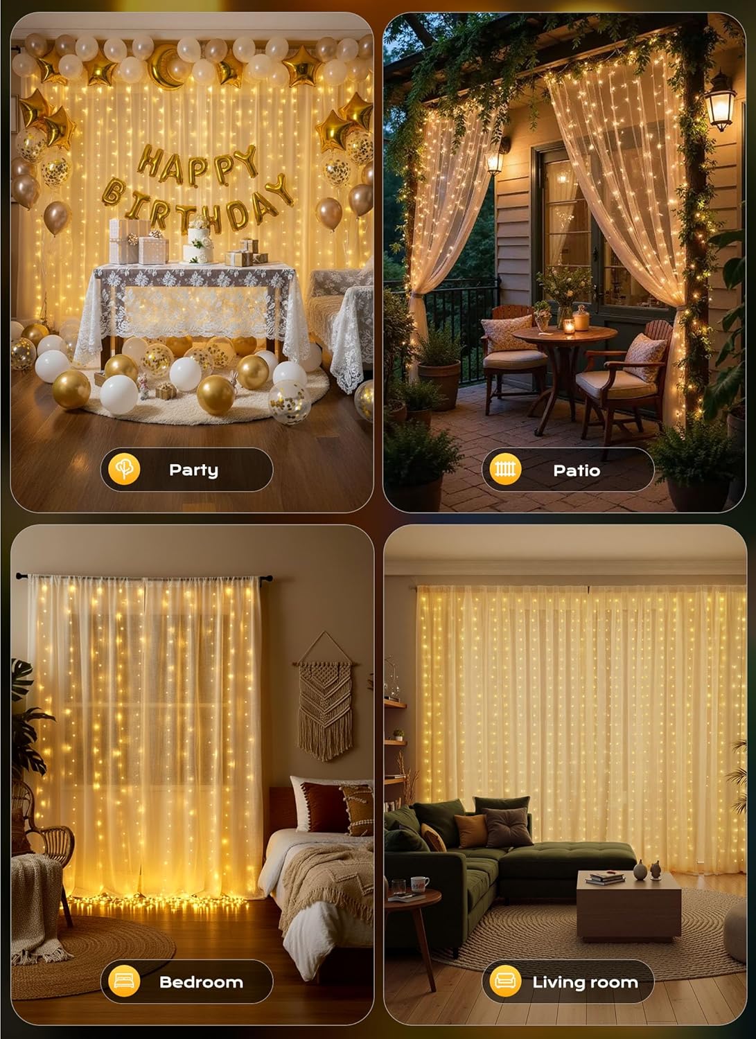 brightown-20ft-600-led-curtain-window-fairy-lights-with-remote-usb-adapter-8-mod image 2