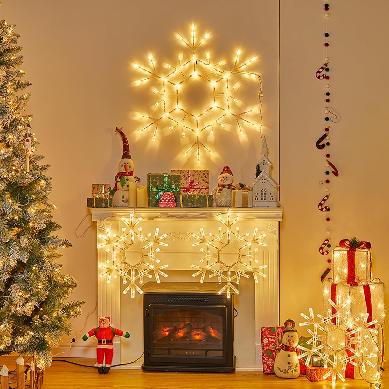 brightown-christmas-snowflake-lights-20-36-multi-color-folding-led-hanging-light image 4