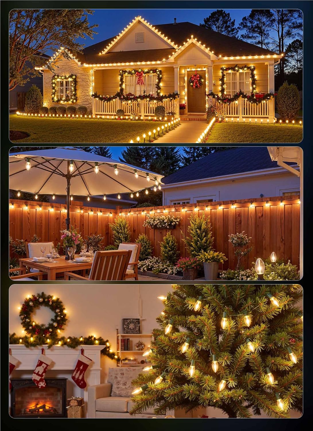 brightown-c9-christmas-string-lights-25ft-25-clear-bulbs-plug-in image 5