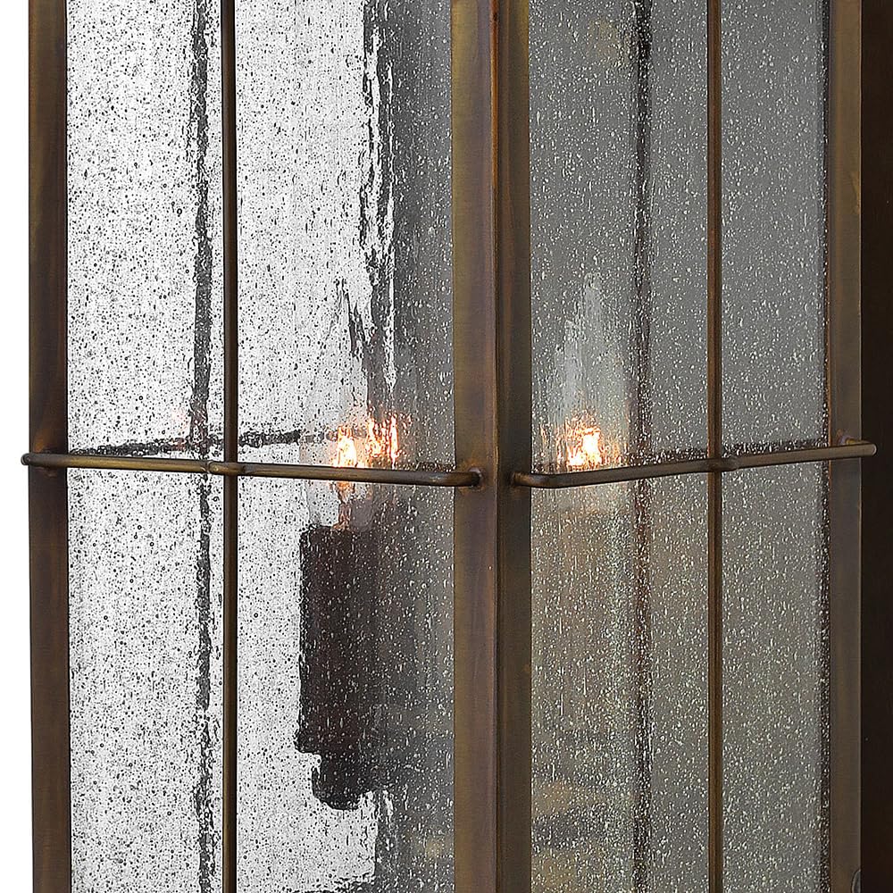 hinkley-bingham-medium-wall-mount-outdoor-lantern-with-sienna-finish-clear-seedy image 4