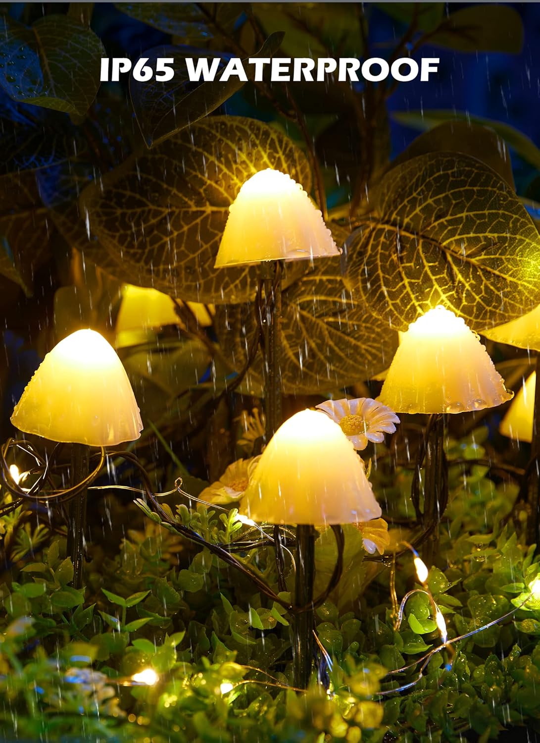 brightown-solar-powered-20-led-mushroom-string-lights-with-adjustable-solar-pane image 3