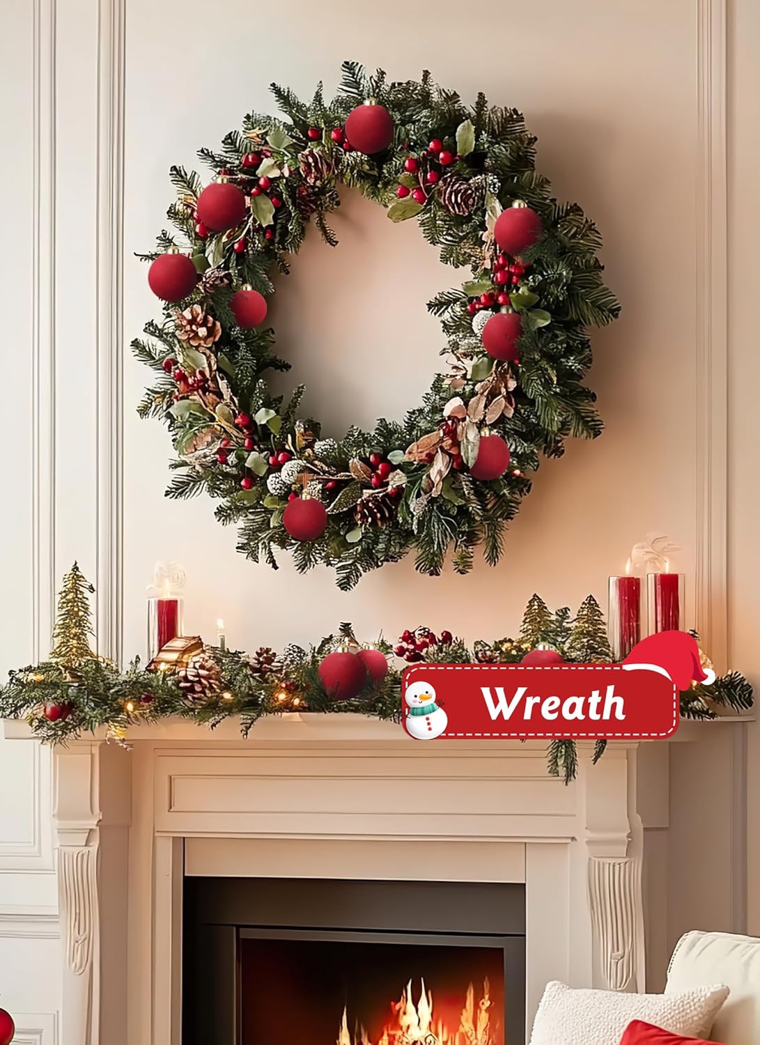 brightown-15-pack-3-15-inch-red-velvet-christmas-ball-ornaments image 7