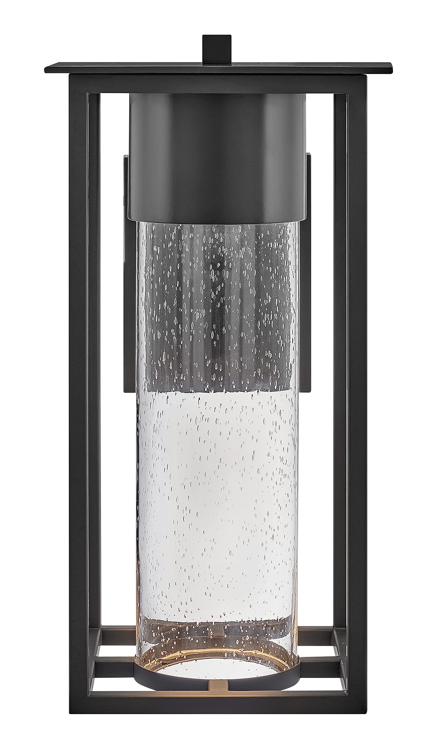 hinkley-coen-medium-wall-mount-outdoor-lantern-composite-clear-seedy-glass-dark- image 3