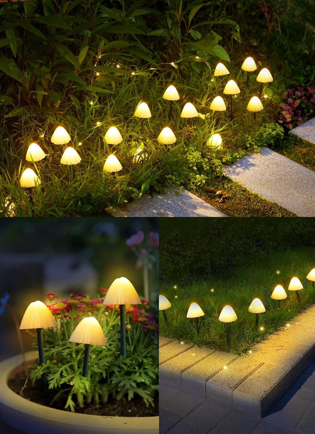 brightown-solar-powered-20-led-mushroom-string-lights-with-adjustable-solar-pane image 2