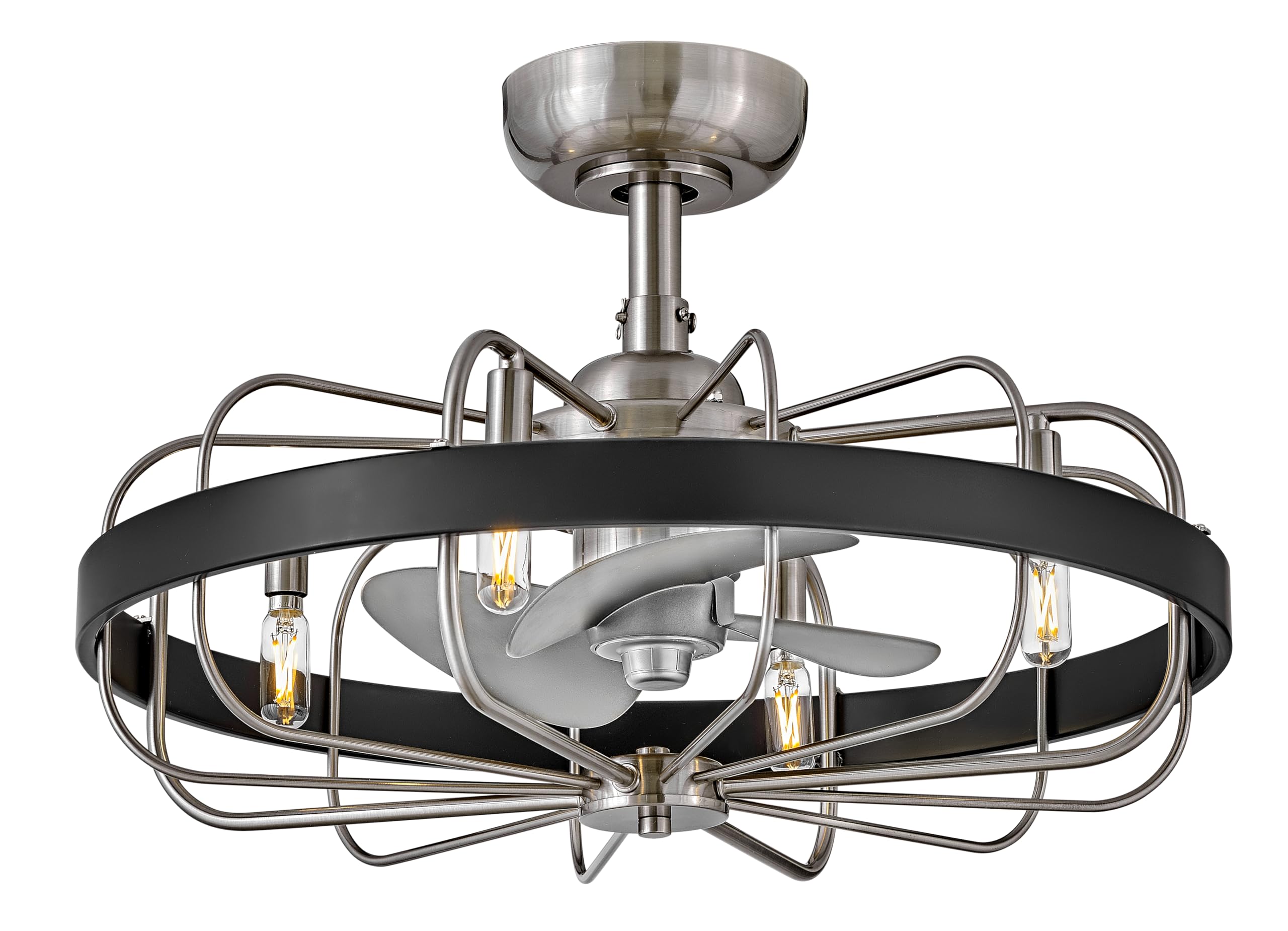 hinkley-eli-22-led-indoor-smart-fandelier-semi-flush-fixture-with-3-speed-motor- image 1