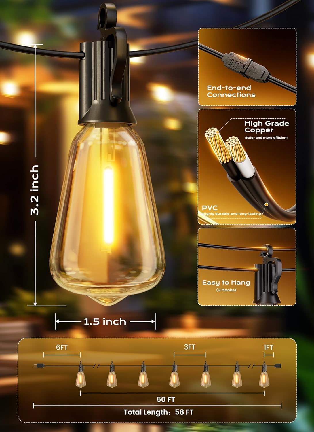 brightown-75ft-22-2-shatterproof-edison-led-lights-outdoor-ip65-waterproof-light image 8
