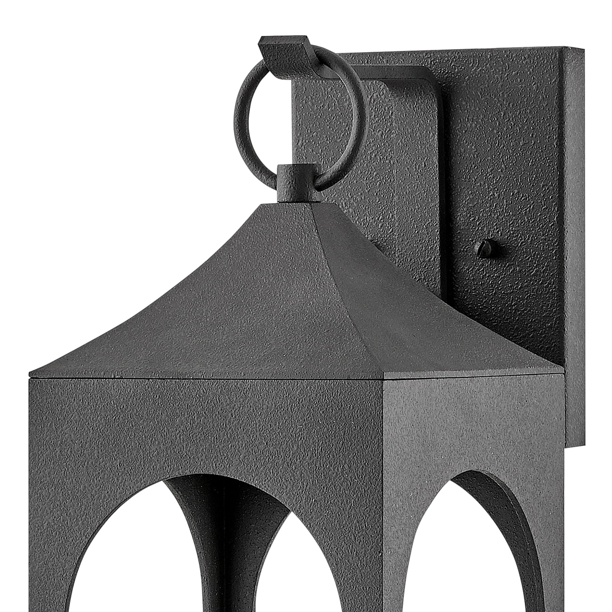 hinkley-amina-large-wall-mount-outdoor-lantern-distressed-zinc-finish-clear-seed image 3
