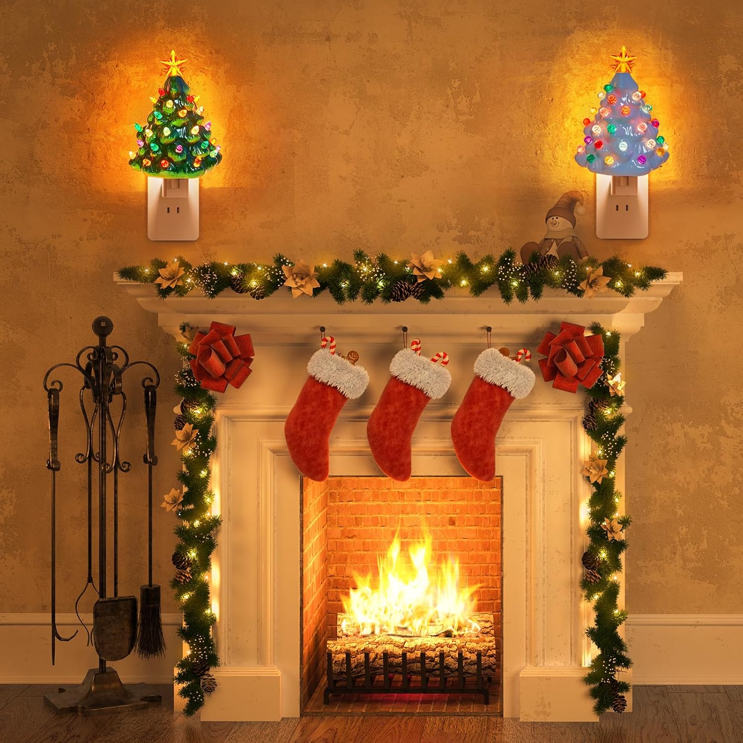 brightown-2-pack-6-decorative-ceramic-christmas-tree-night-light-with-glossy-fin image 4