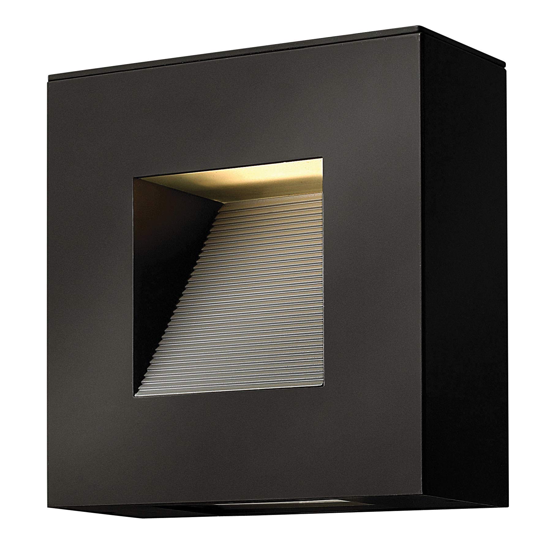 hinkley-luna-small-wall-mount-outdoor-lantern-integrated-led-bronze-finish image 2