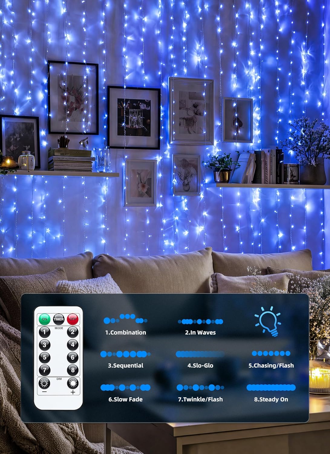 brightown-300-led-usb-powered-dimmable-window-curtain-lights-with-remote-blue image 5