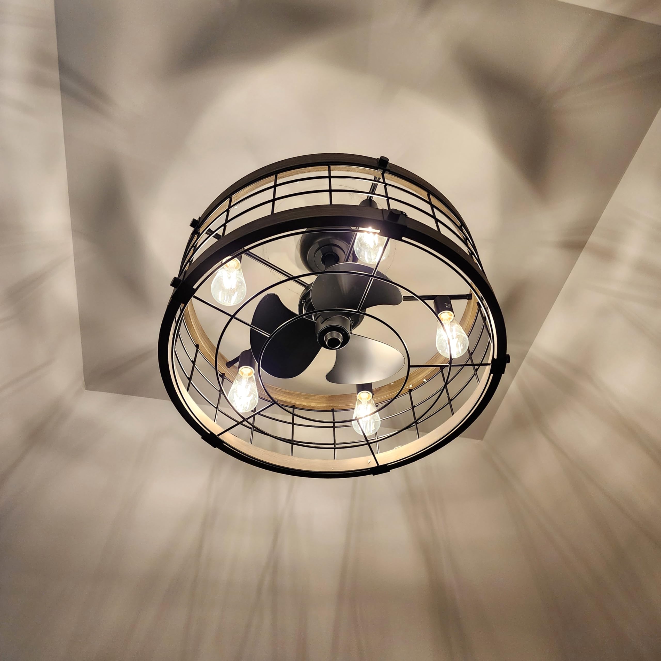 hinkley-bryce-27-led-indoor-smart-fandelier-rustic-semi-flush-fixture-with-14-bl image 8
