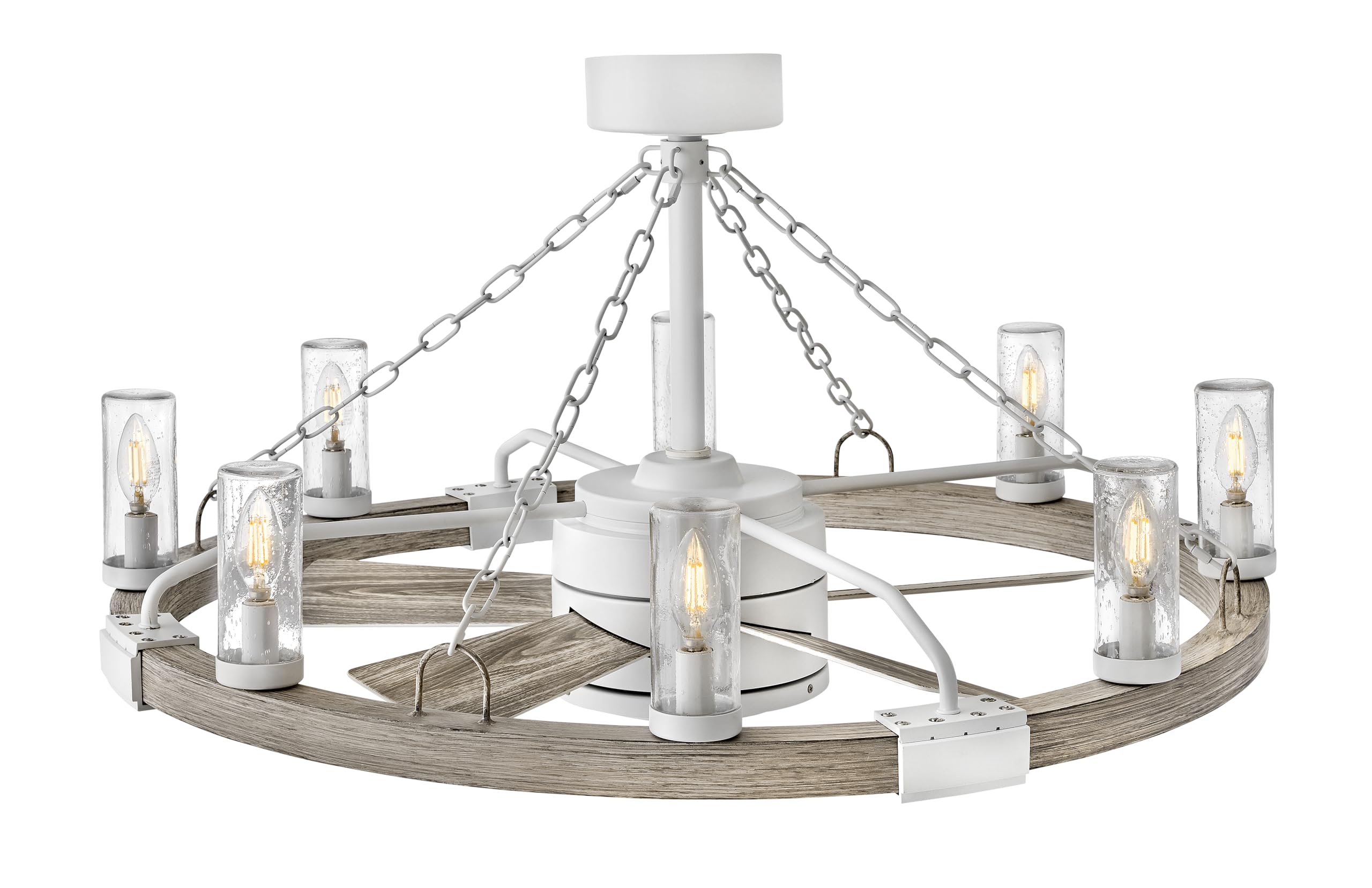 hinkley-sawyer-36-led-indoor-outdoor-smart-fandelier-matte-white-weathered-wood- image 1