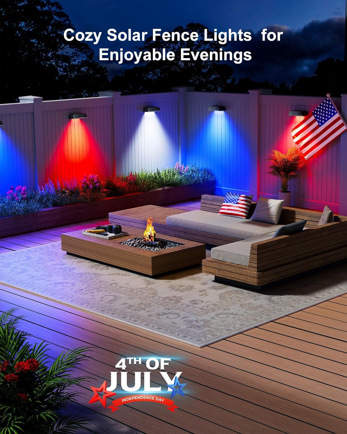 brightown-6-pack-solar-powered-warm-white-cool-white-7-rgb-colors-fence-deck-lig image 8