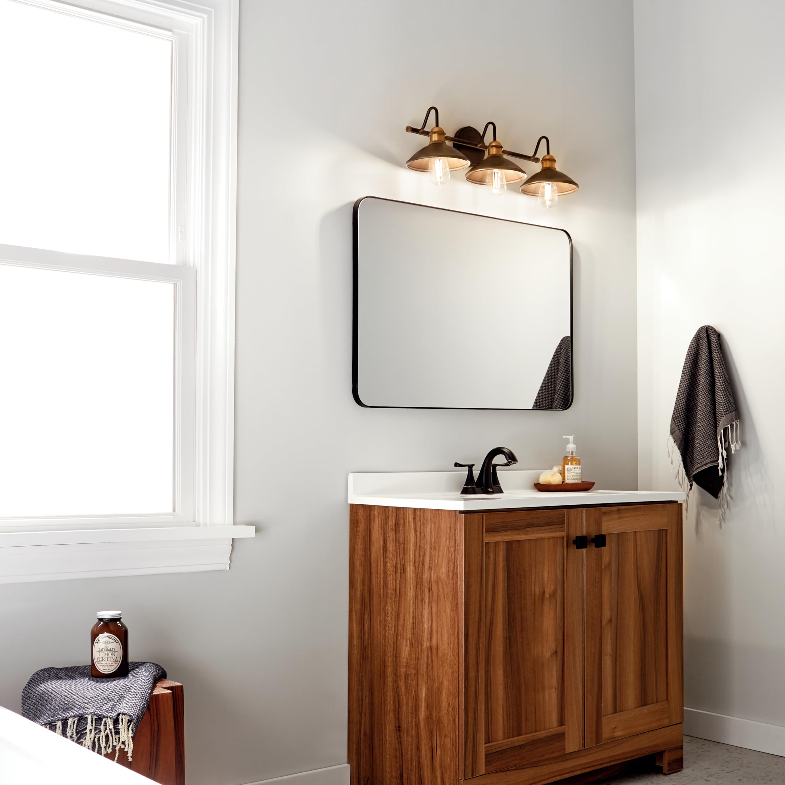 kichler-clyde-3-light-industrial-vanity-light-in-olde-bronze-with-globe-shades image 5
