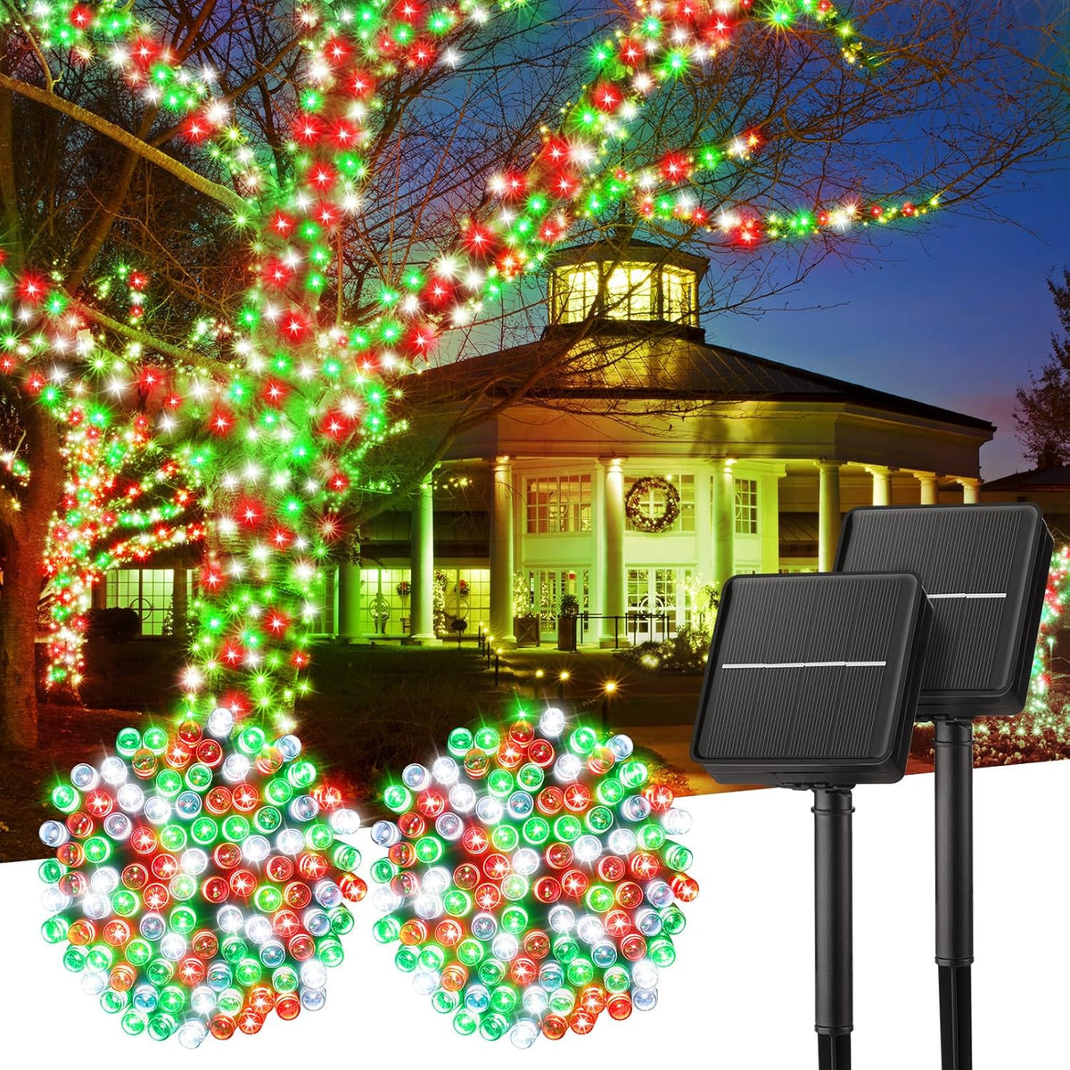 brightown-80ft-200-led-solar-string-lights-with-8-modes-for-christmas-decoration image 1