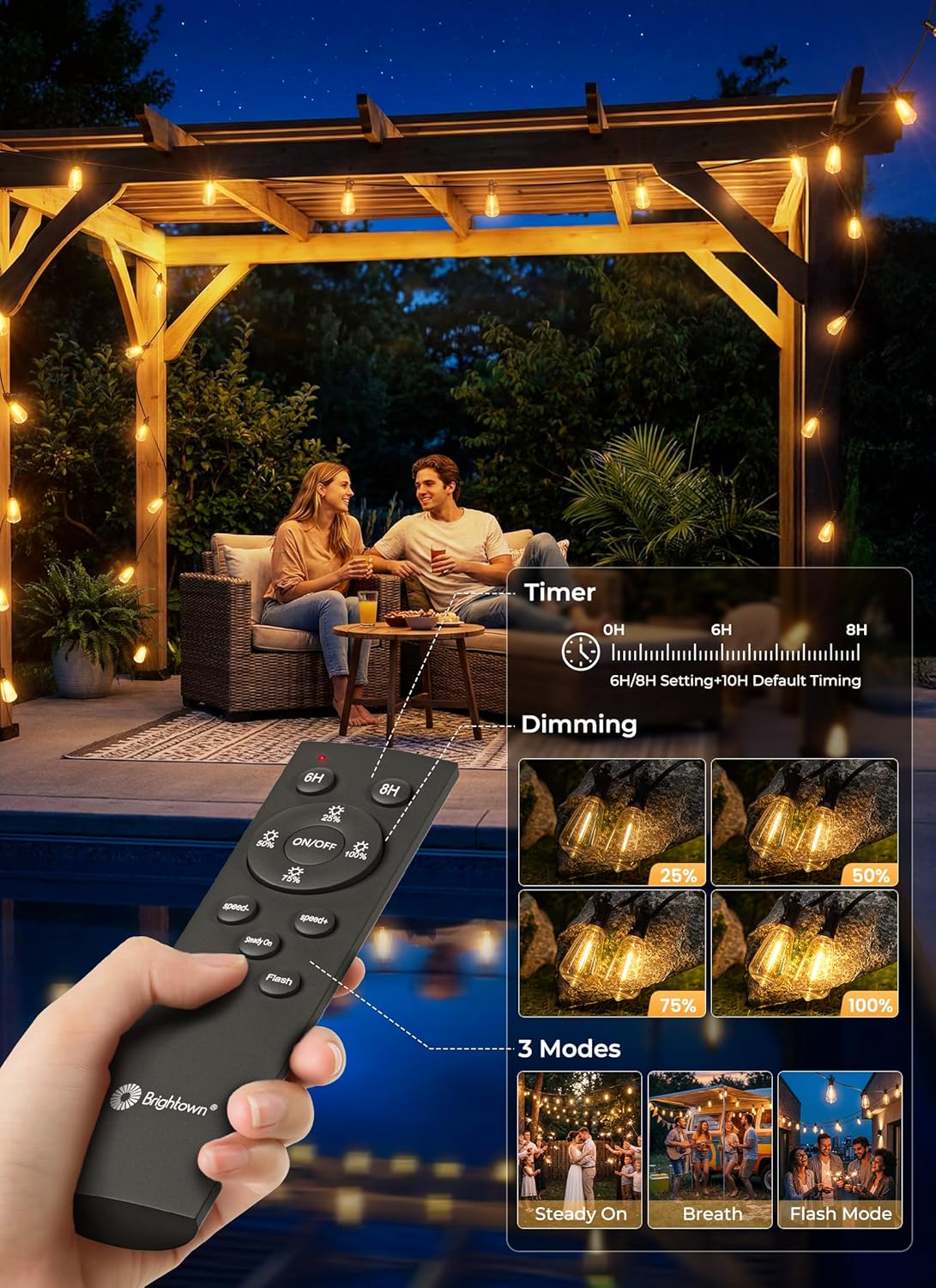 brightown-58ft-solar-powered-25-1-led-shatterproof-bulbs-string-lights-outdoor-p image 5