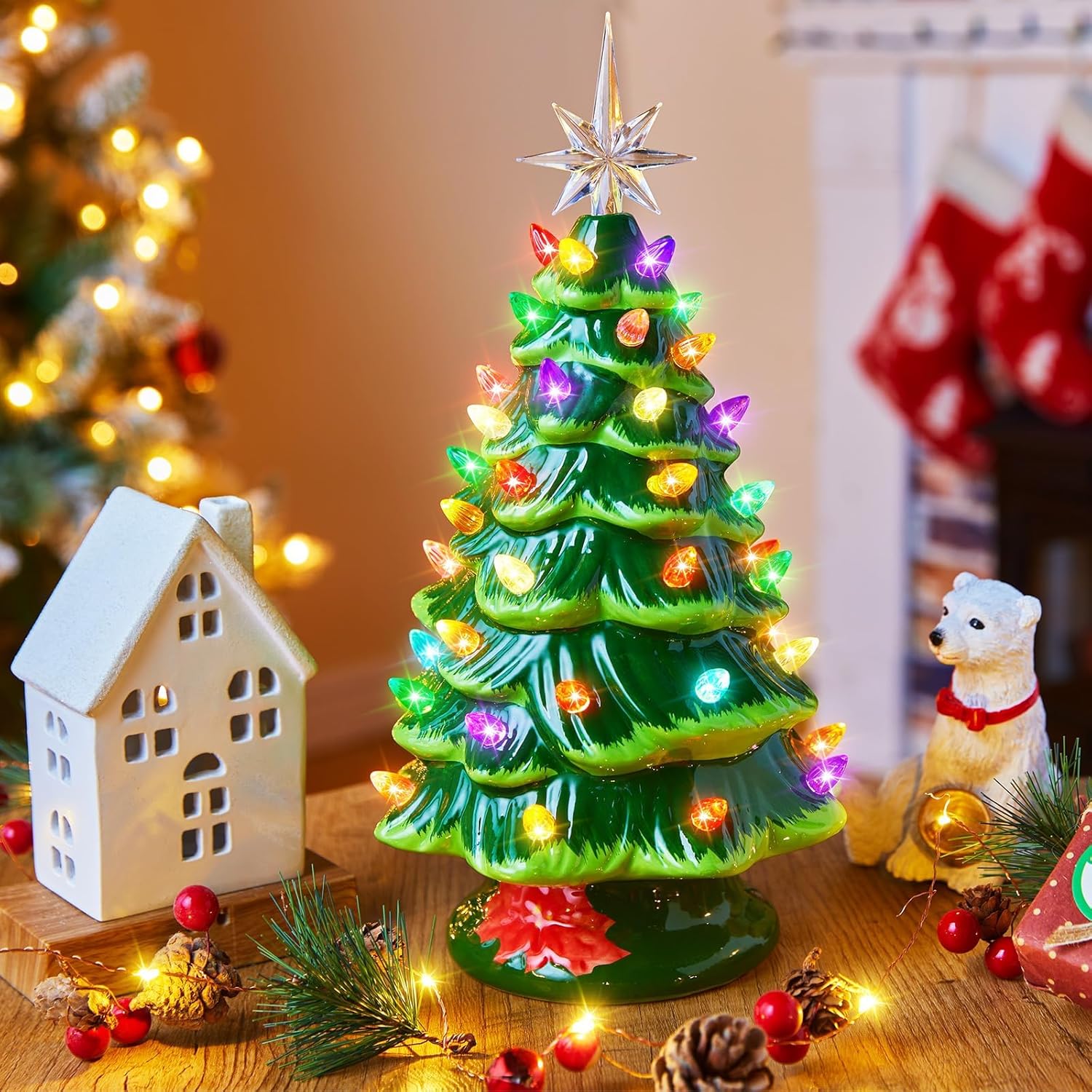 brightown-13-inch-battery-operated-pre-lit-tabletop-ceramic-christmas-tree-with- image 7