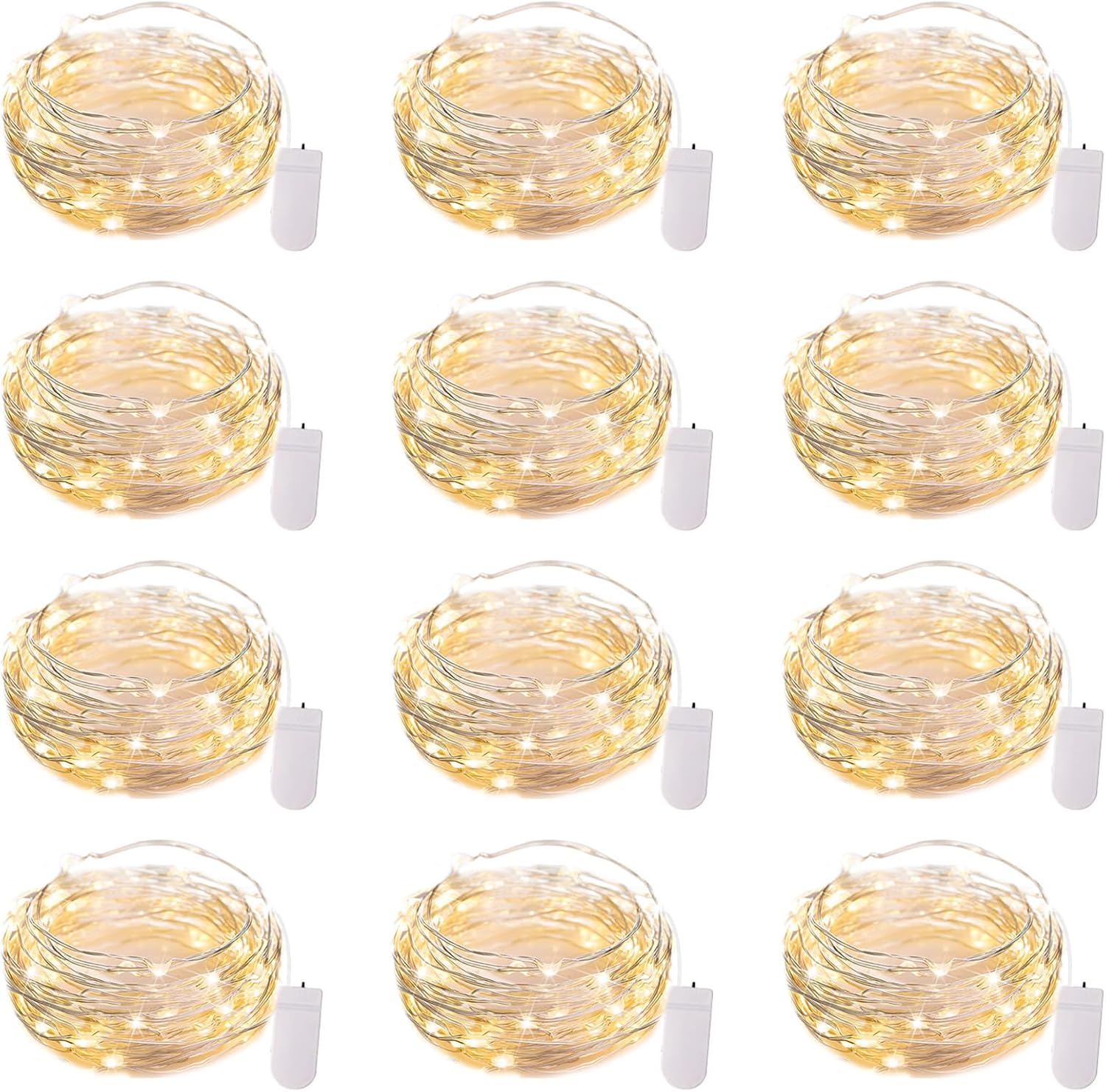 brightown-12-pack-7ft-20-led-battery-operated-silver-wire-firefly-starry-moon-li image 1