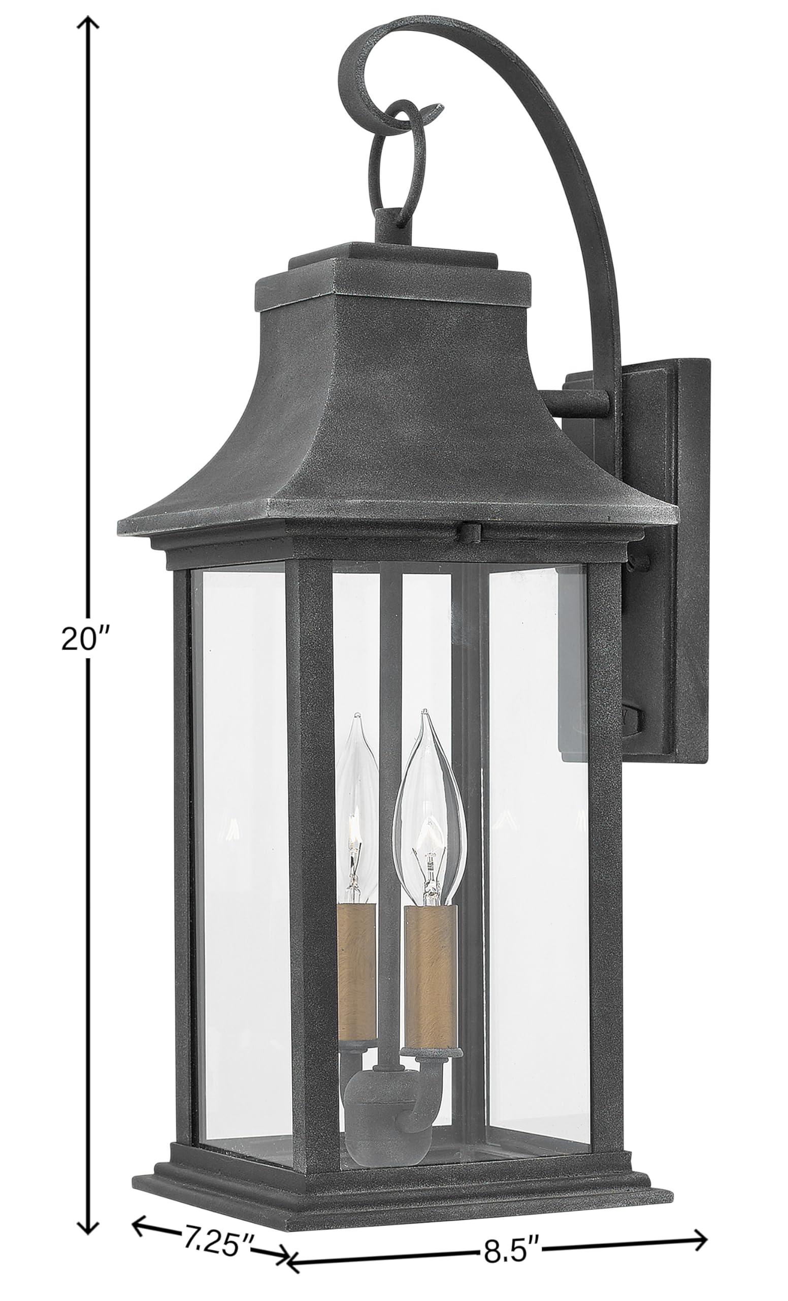 hinkley-2934dz-adair-20-two-light-outdoor-wall-mount-lantern-aged-zinc image 2