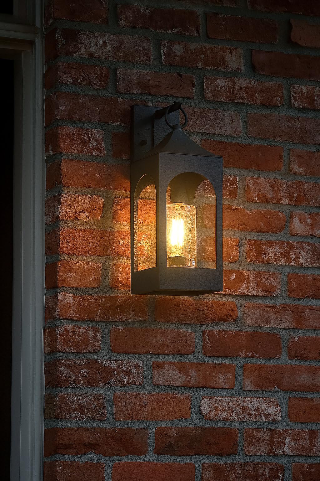hinkley-amina-large-wall-mount-outdoor-lantern-distressed-zinc-finish-clear-seed image 2