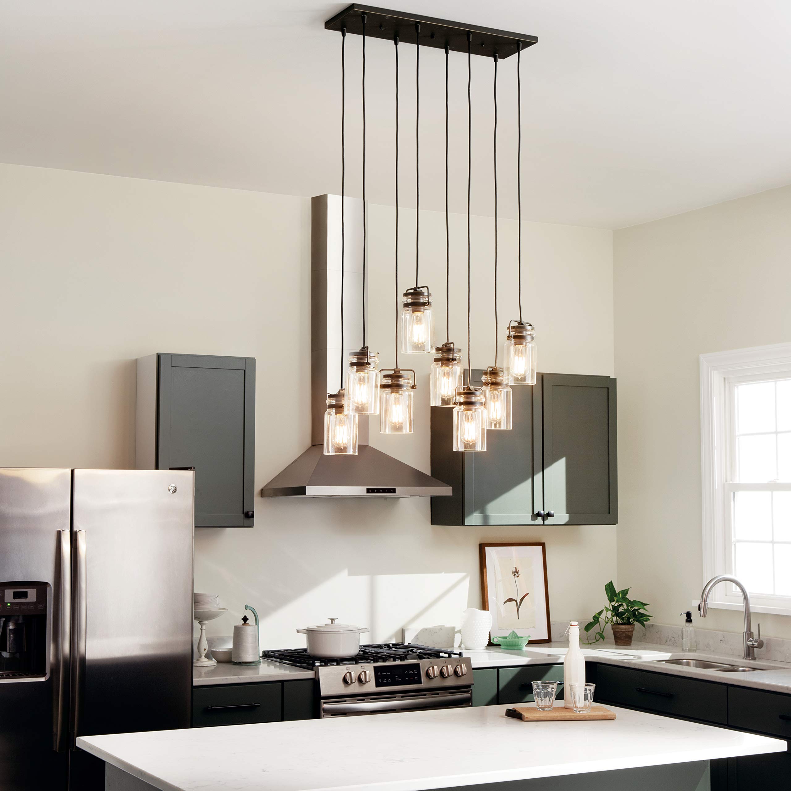 kichler-brinley-8-light-linear-chandelier-olde-bronze-clear-glass-25-5 image 4