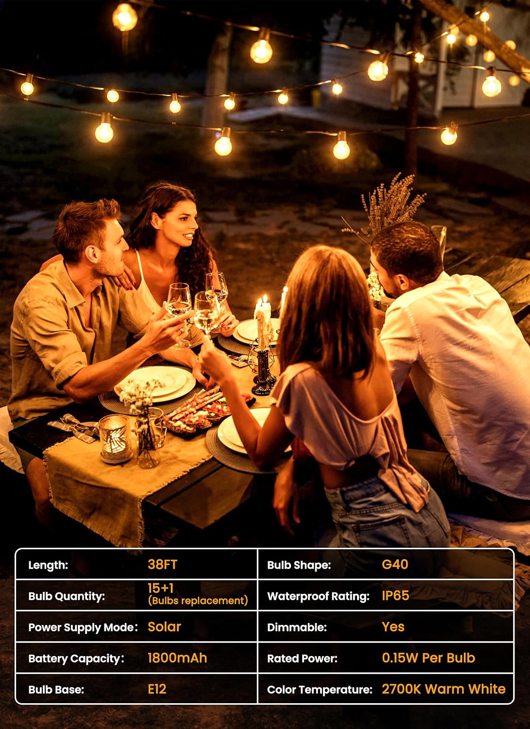 brightown-solar-powered-38ft-g40-16-led-bulbs-string-lights-with-2ft-spacing image 7