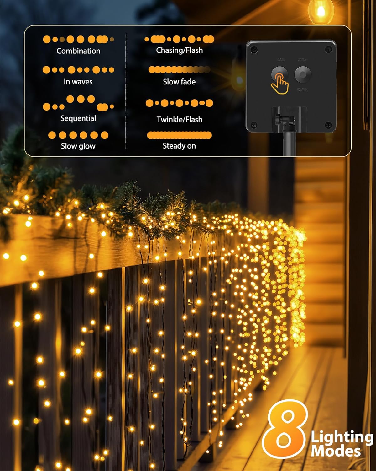 brightown-50ft-120-led-solar-powered-string-lights-outdoor-for-garden-yard-patio image 3