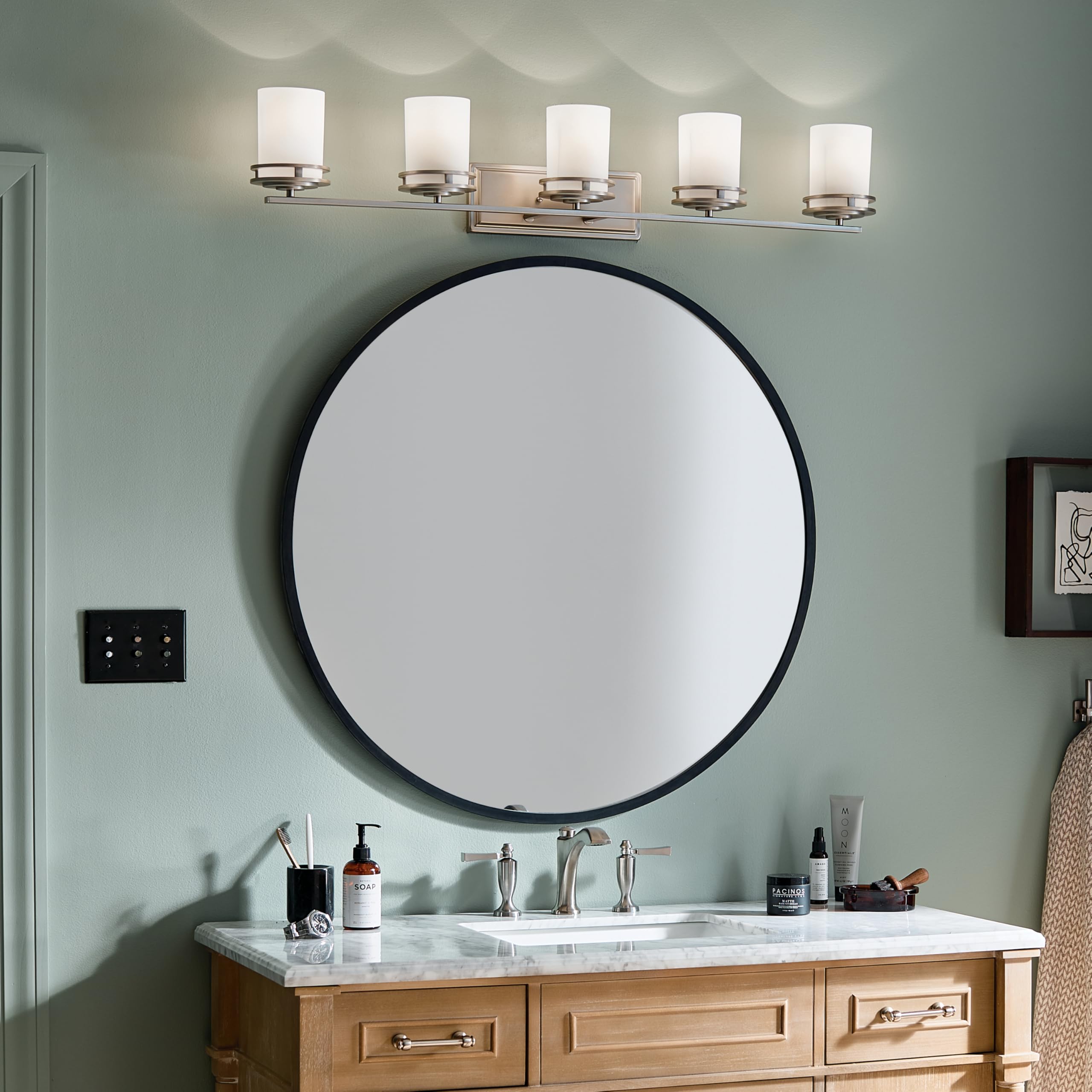 kichler-hendrik-5-light-vanity-light-brushed-nickel-5085ni-modern-bathroom-light image 6