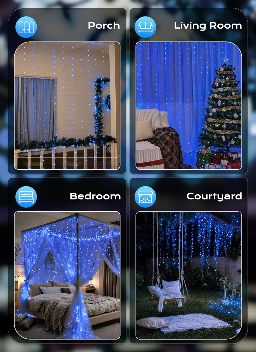 brightown-300-led-usb-powered-dimmable-window-curtain-lights-with-remote-blue image 7