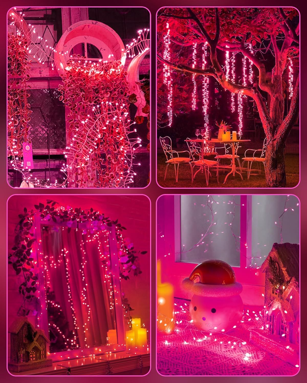brightown-pink-5ft-60-led-battery-operated-silver-wire-firecracker-lights-for-va image 5