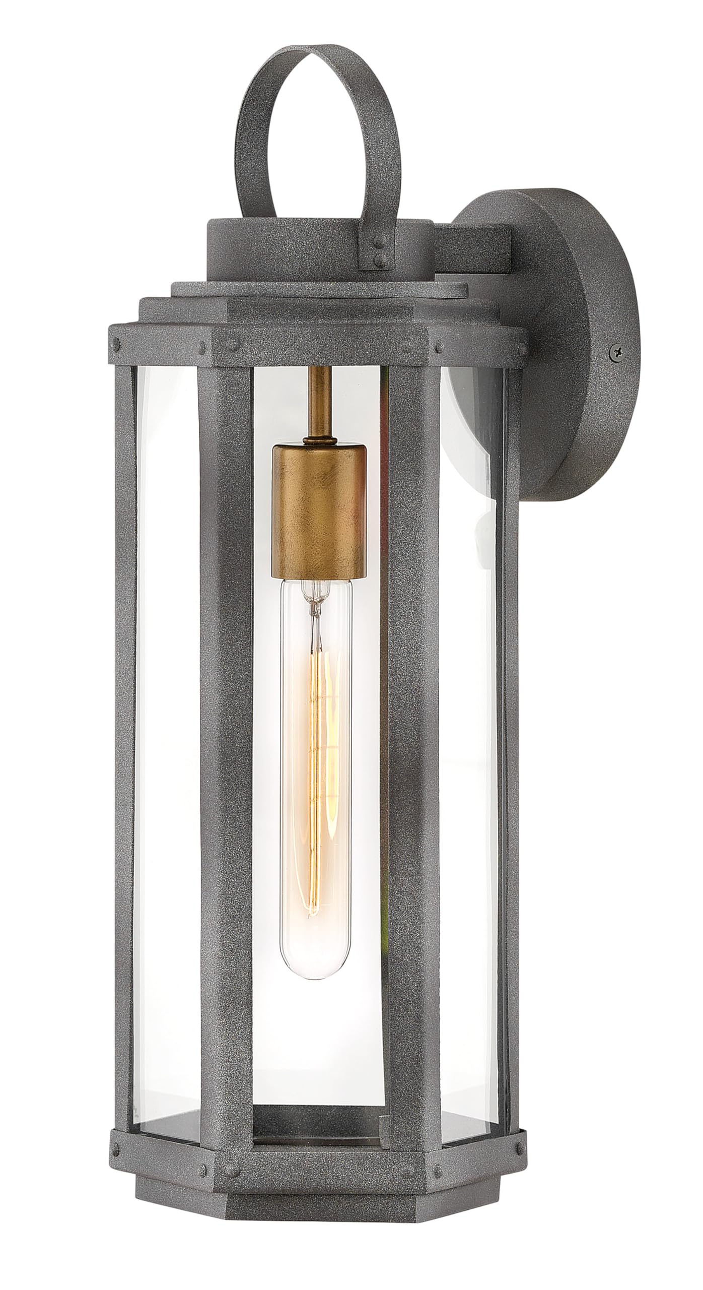 hinkley-danbury-collection-one-light-outdoor-medium-wall-lantern-aged-zinc-herit image 1