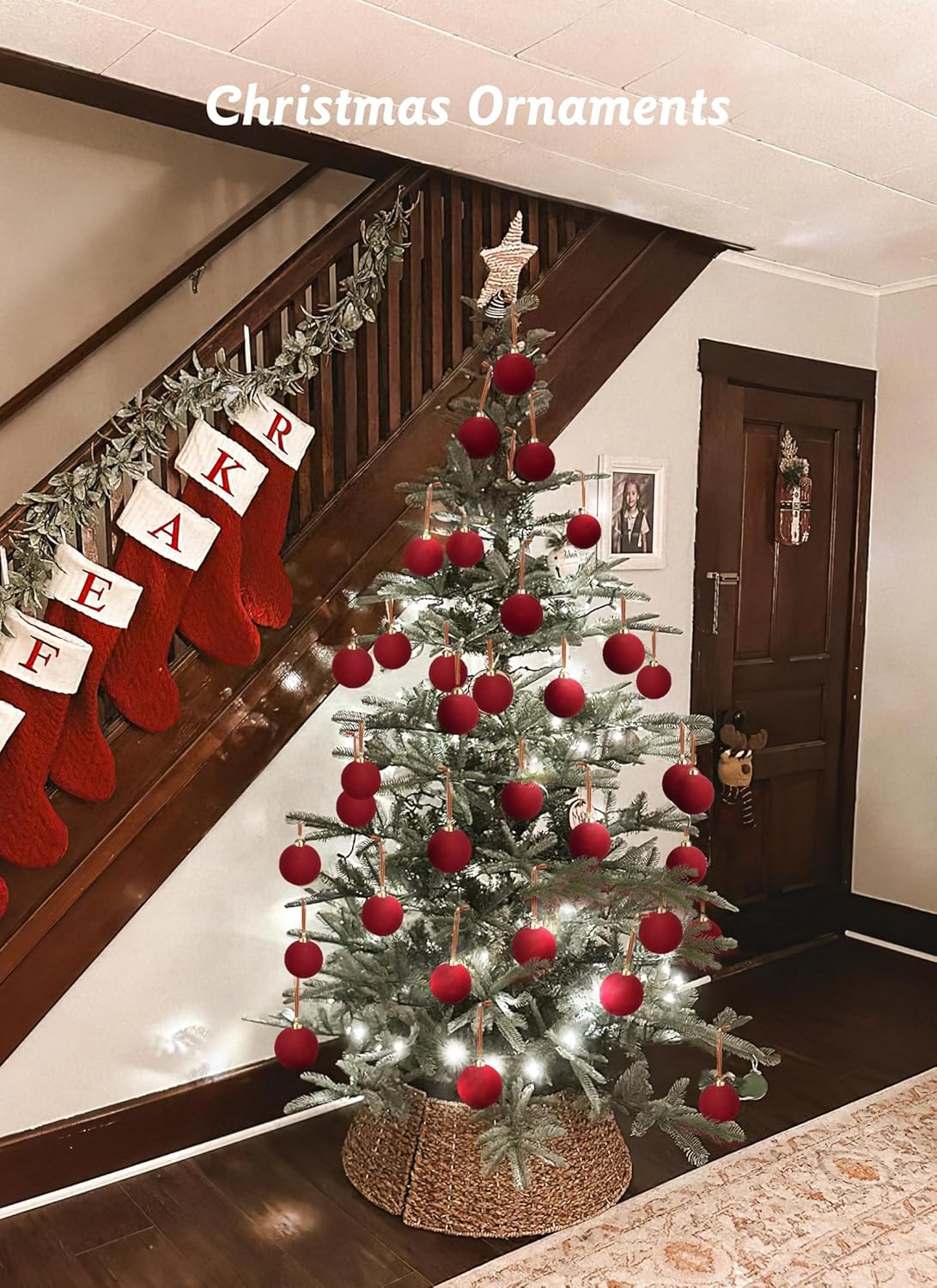 brightown-15-pack-3-15-inch-red-velvet-christmas-ball-ornaments image 6