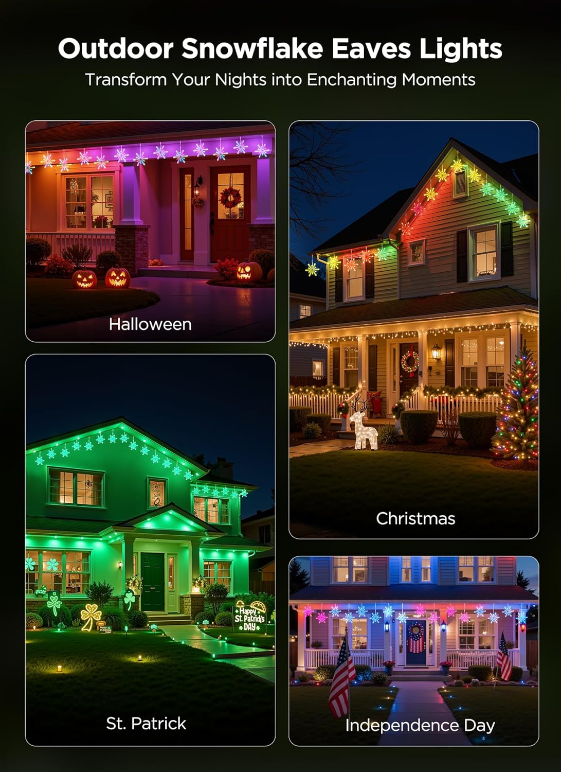 brightown-24ft-smart-app-control-192led-icicle-snowflake-lights-with-16-drops-mu image 2