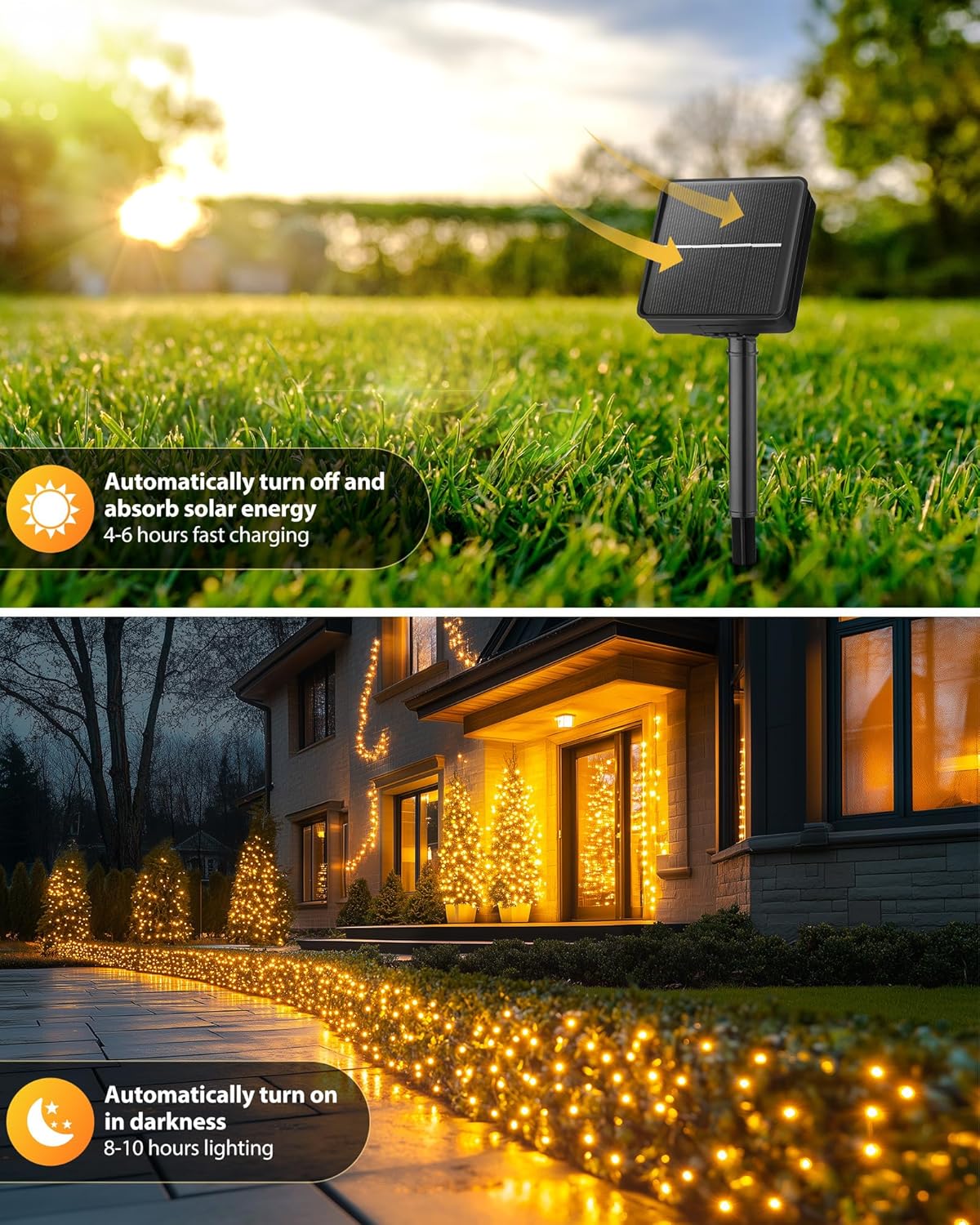 brightown-50ft-120-led-solar-powered-string-lights-outdoor-for-garden-yard-patio image 5